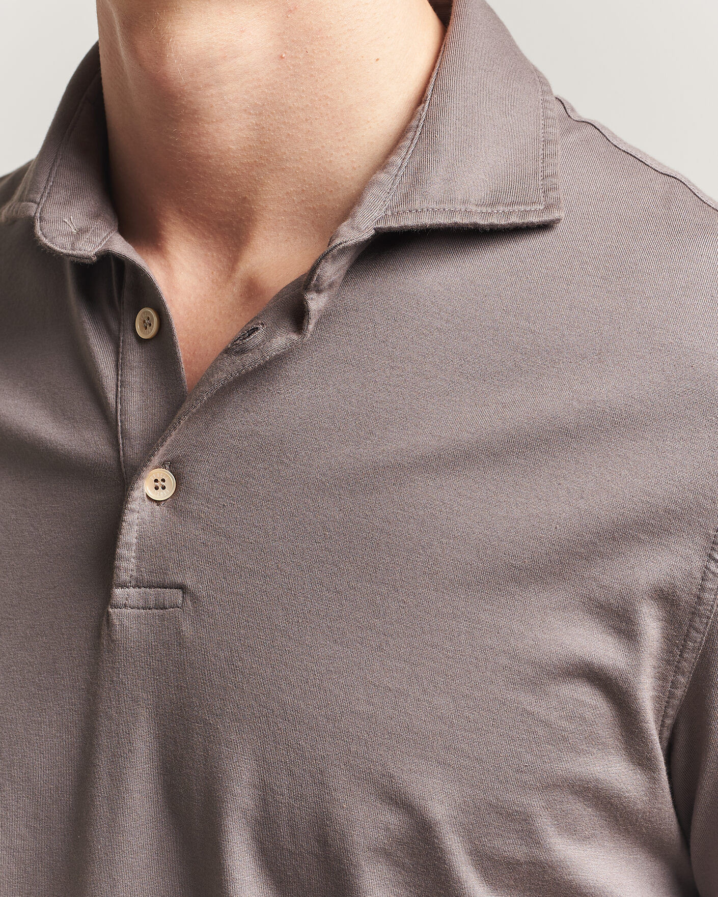 Herr | Pikéer | Fedeli | Zero Organic Cotton Polo Taupe