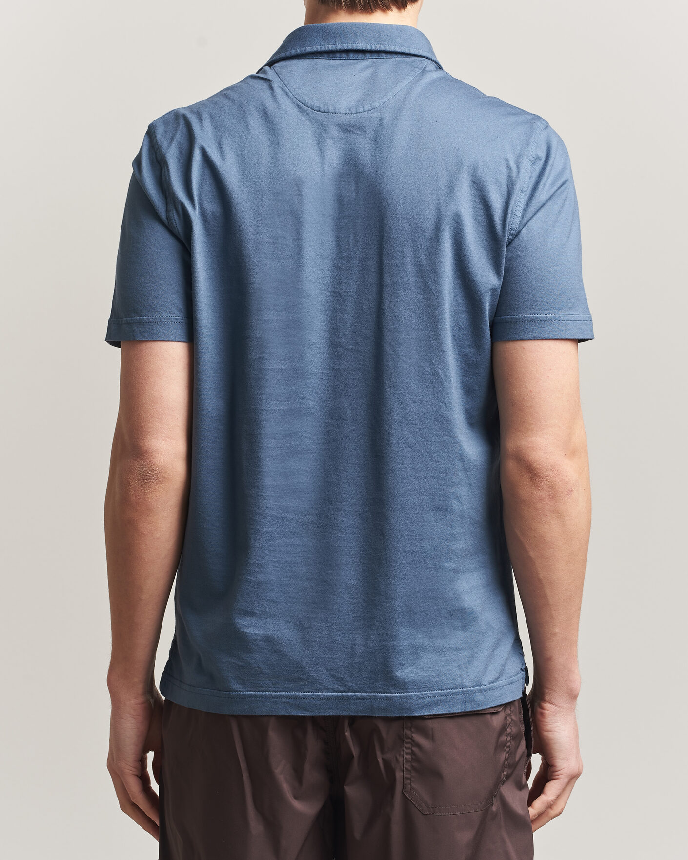 Herr | Pikéer | Fedeli | Zero Organic Cotton Polo Steel Blue