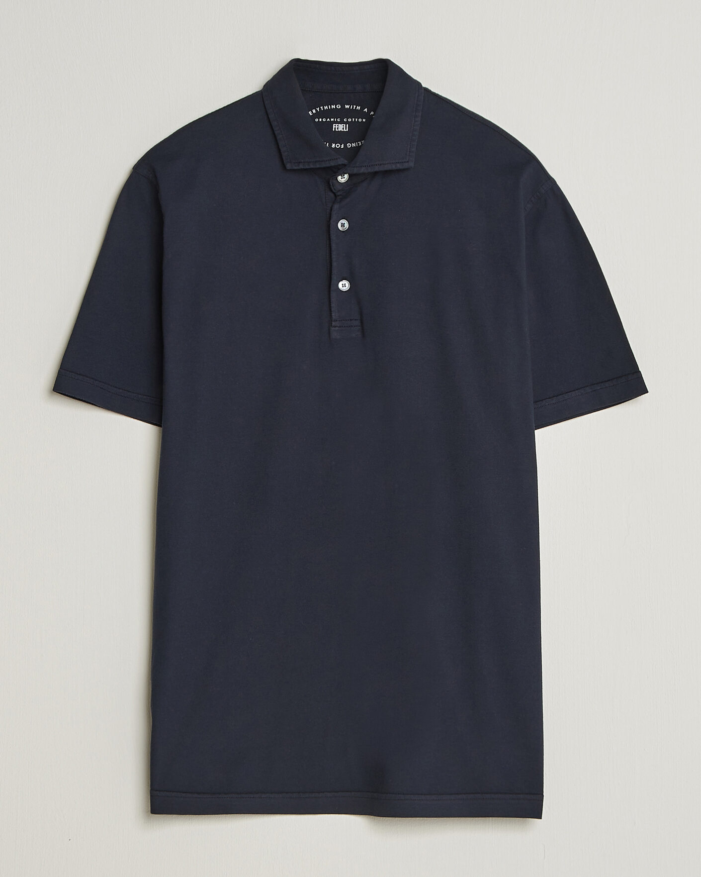 Herr | Pikéer | Fedeli | Zero Organic Cotton Polo Navy