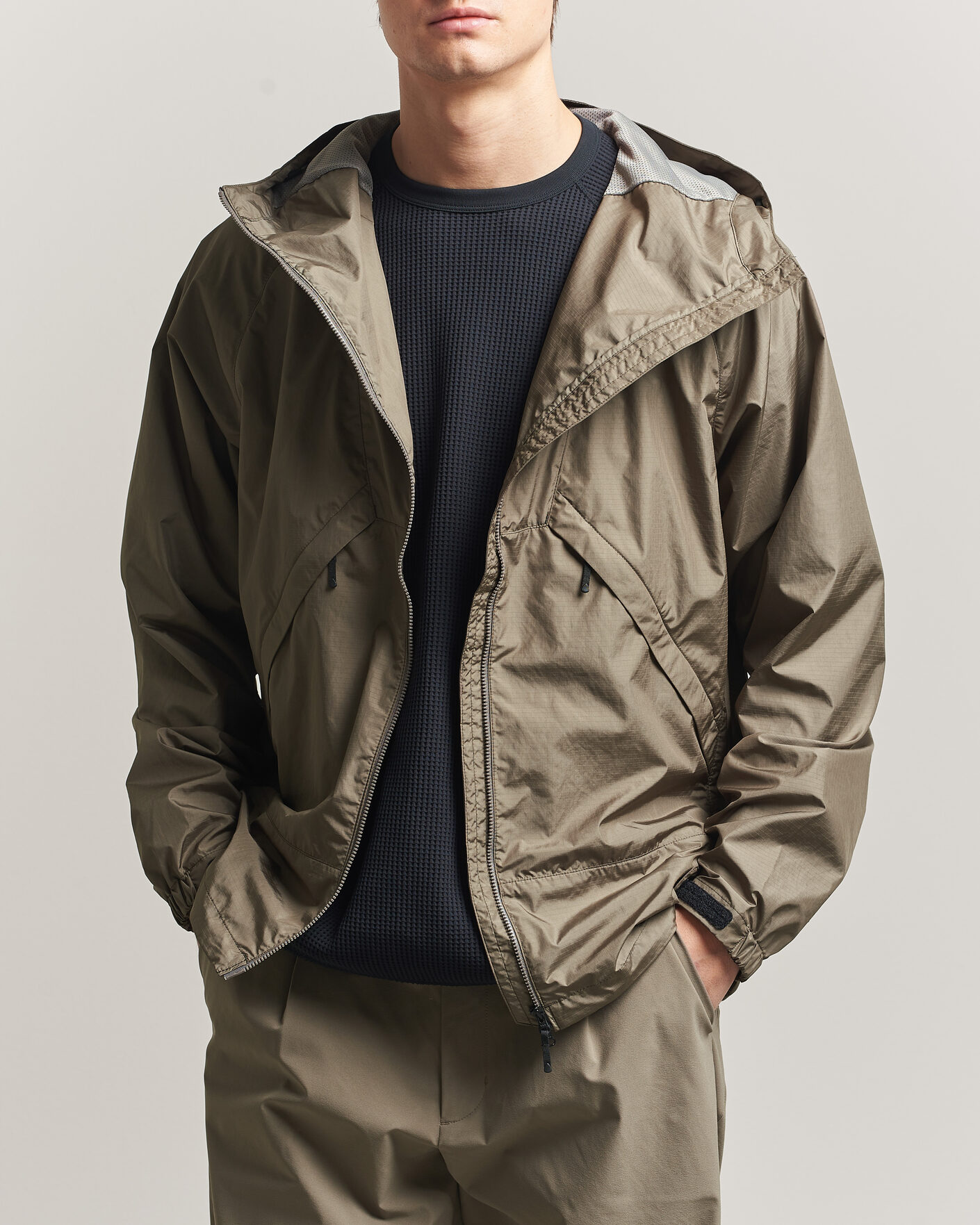 Herr | Jackor | Goldwin | Rip Stop Hooded Jacket Sand