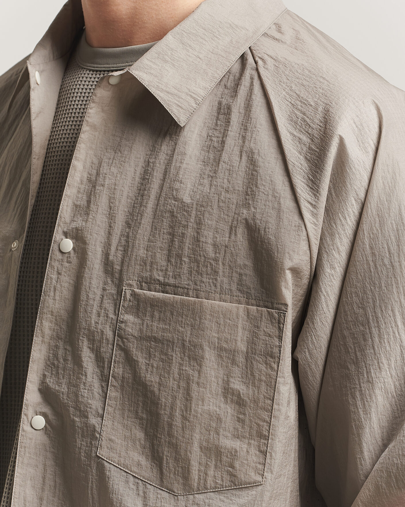 Herr | Skjortor | Goldwin | Nylon Wind Shirt Arid Beige