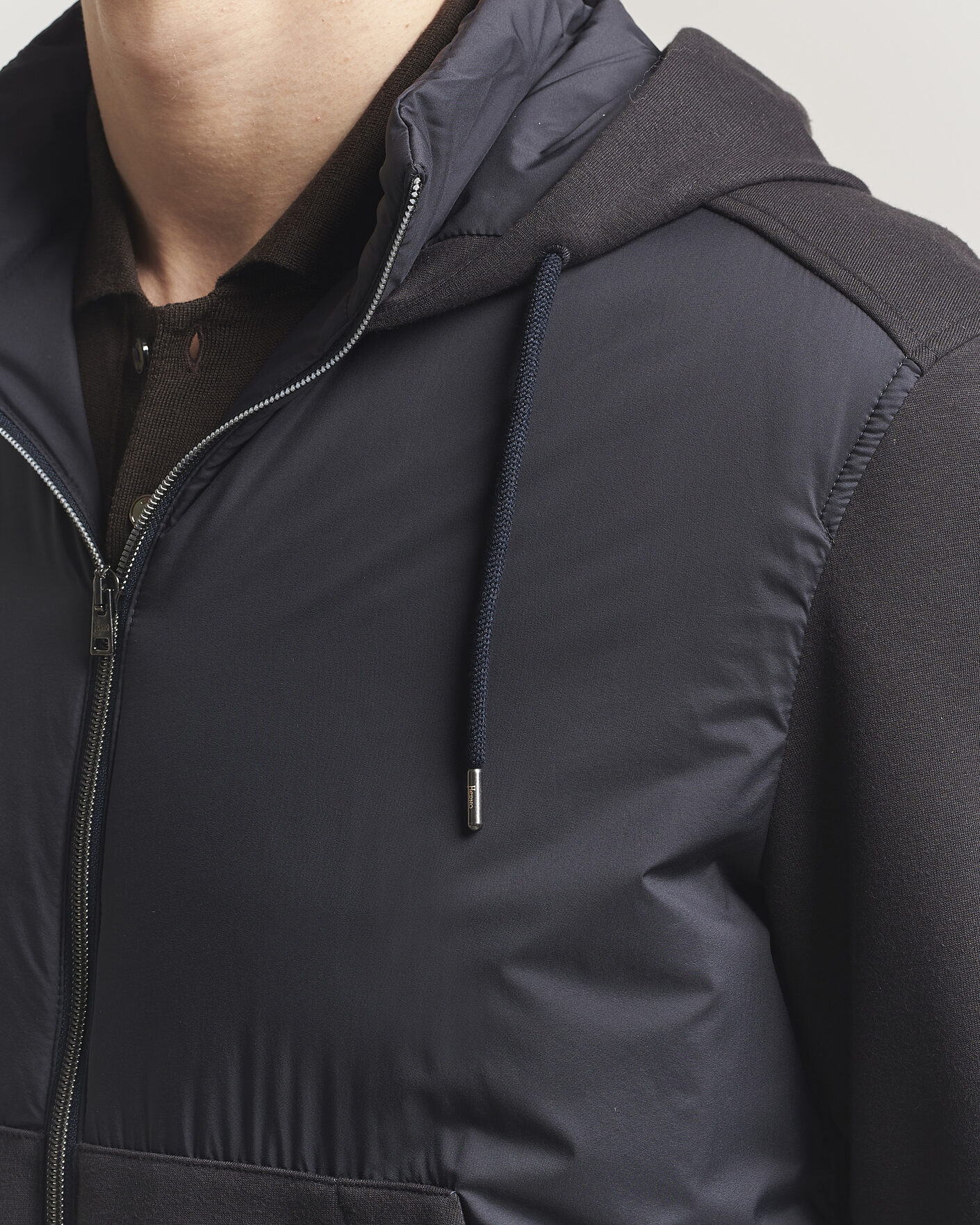 Herr | Jackor | Herno | Hooded Hybrid Jacket Navy
