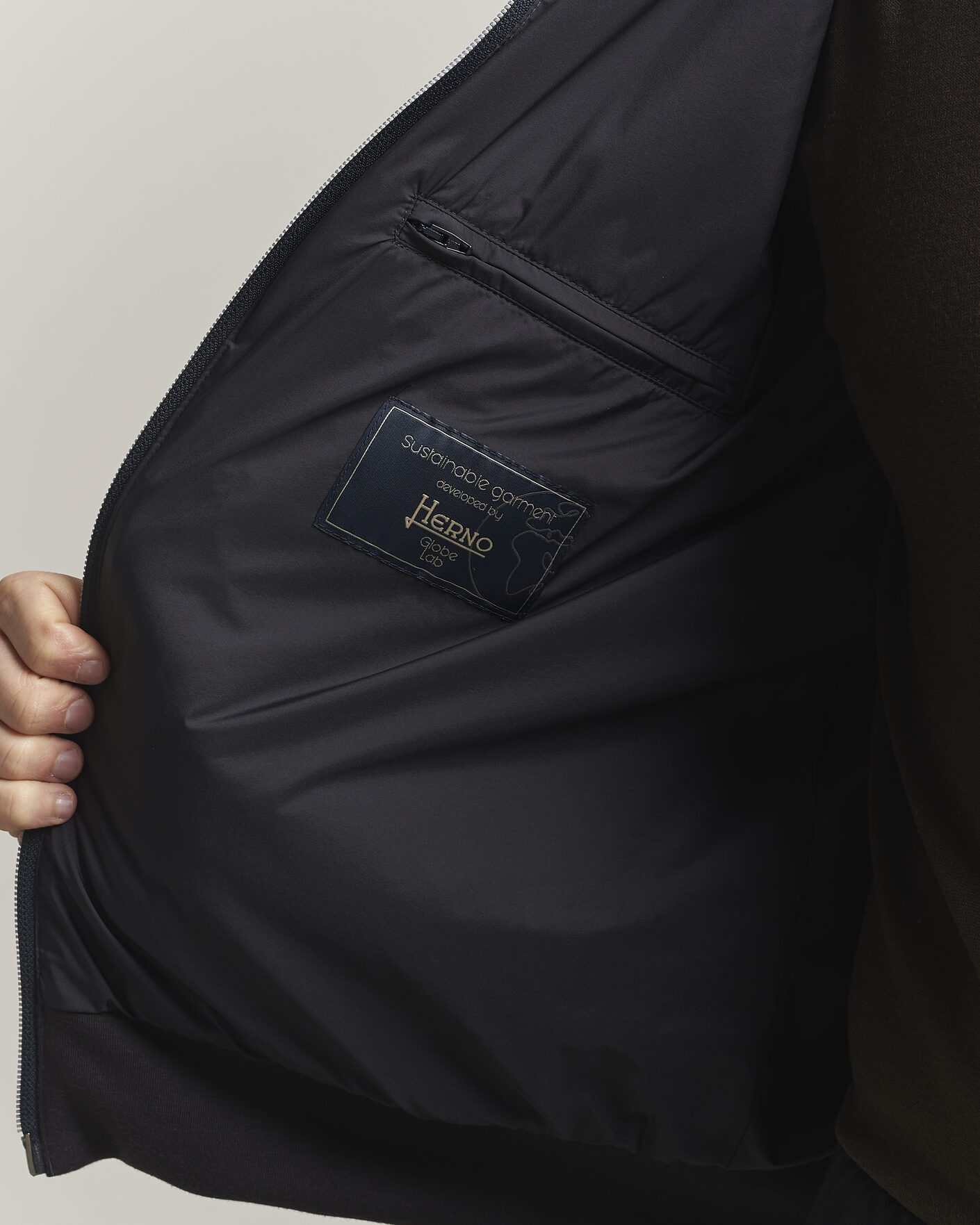 Herr | Jackor | Herno | Hooded Hybrid Jacket Navy