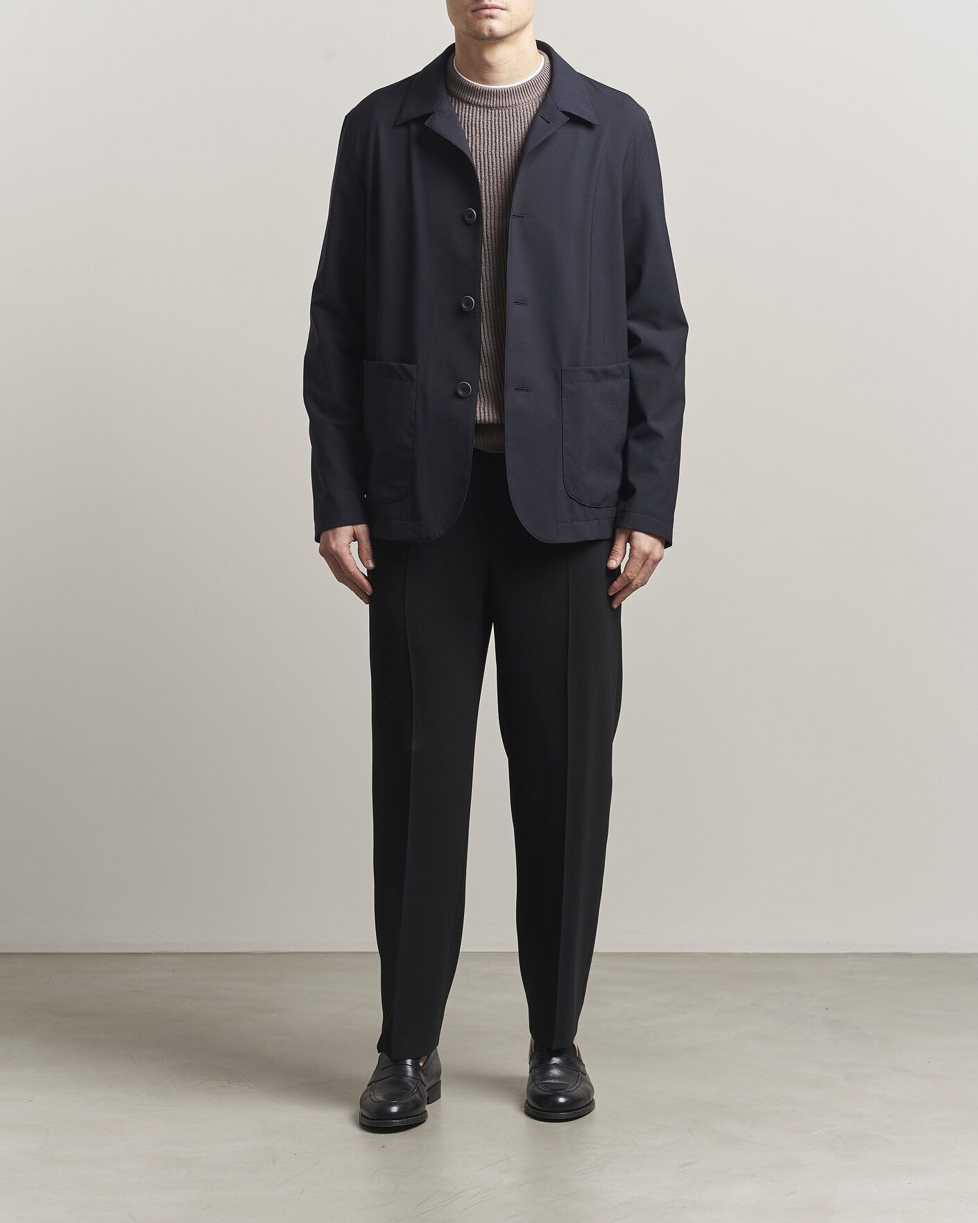 Herr | Jackor | Herno | Travel Wool Chore Jacket Navy