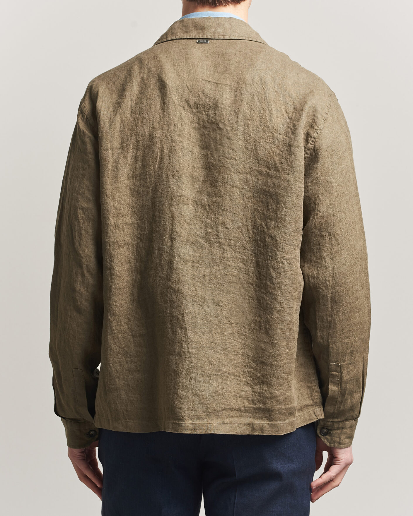 Herr | Jackor | Herno | Linen Safari Jacket Military