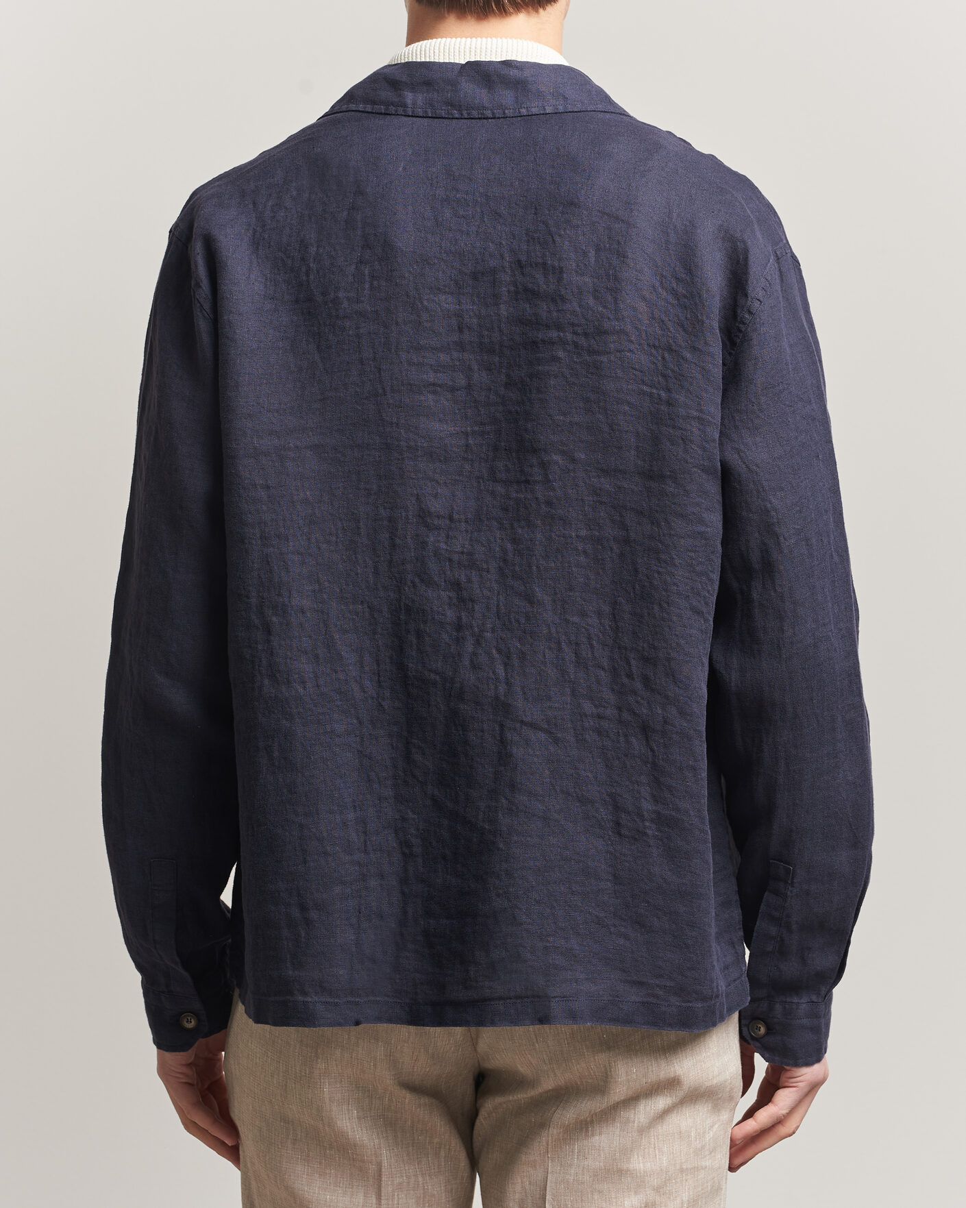 Herr | Jackor | Herno | Linen Safari Jacket Navy