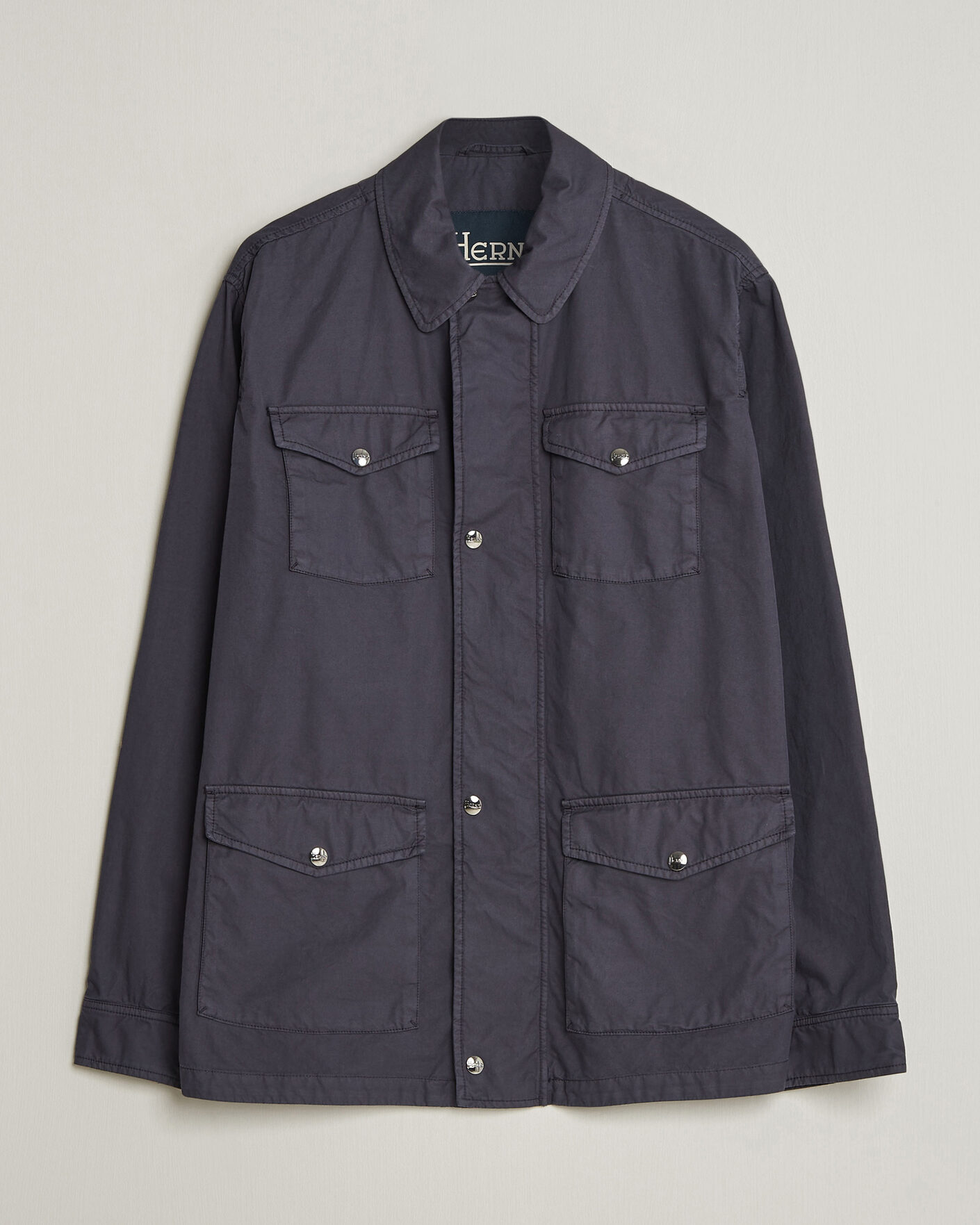 Herr | Jackor | Herno | Washed Cotton Field Jacket Navy