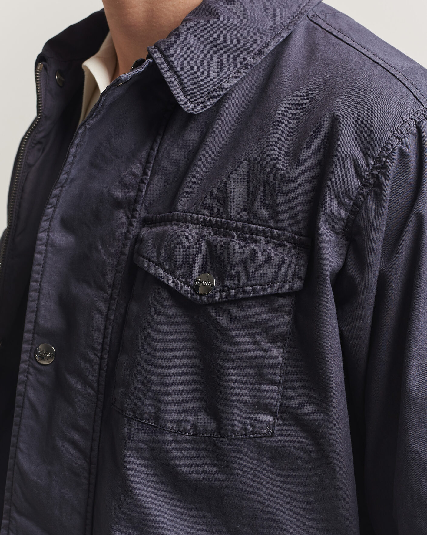 Herr | Jackor | Herno | Washed Cotton Field Jacket Navy