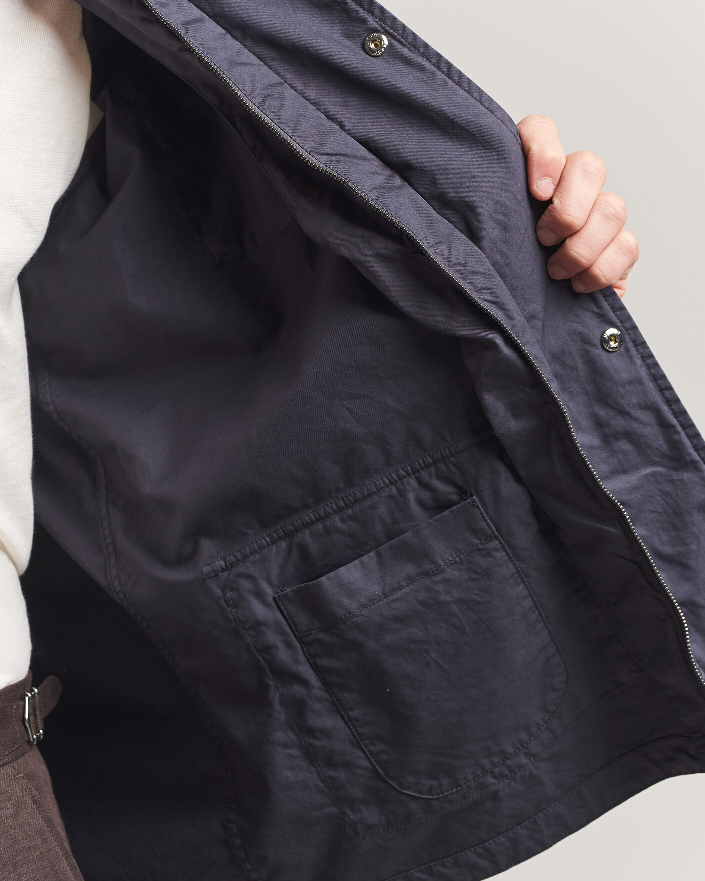 Herr | Jackor | Herno | Washed Cotton Field Jacket Navy