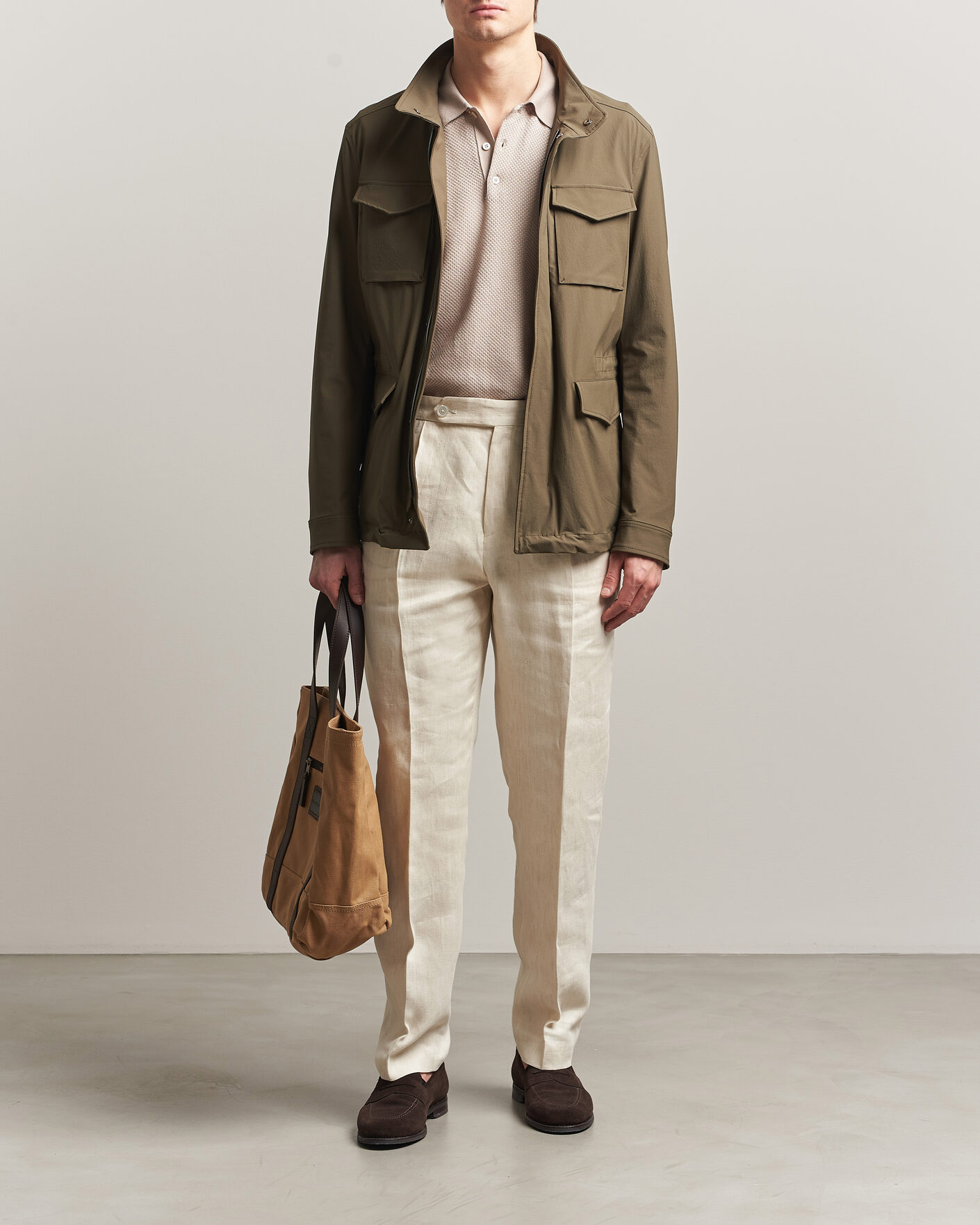 Herr | Jackor | Herno | Soft Nylon Field Jacket Military