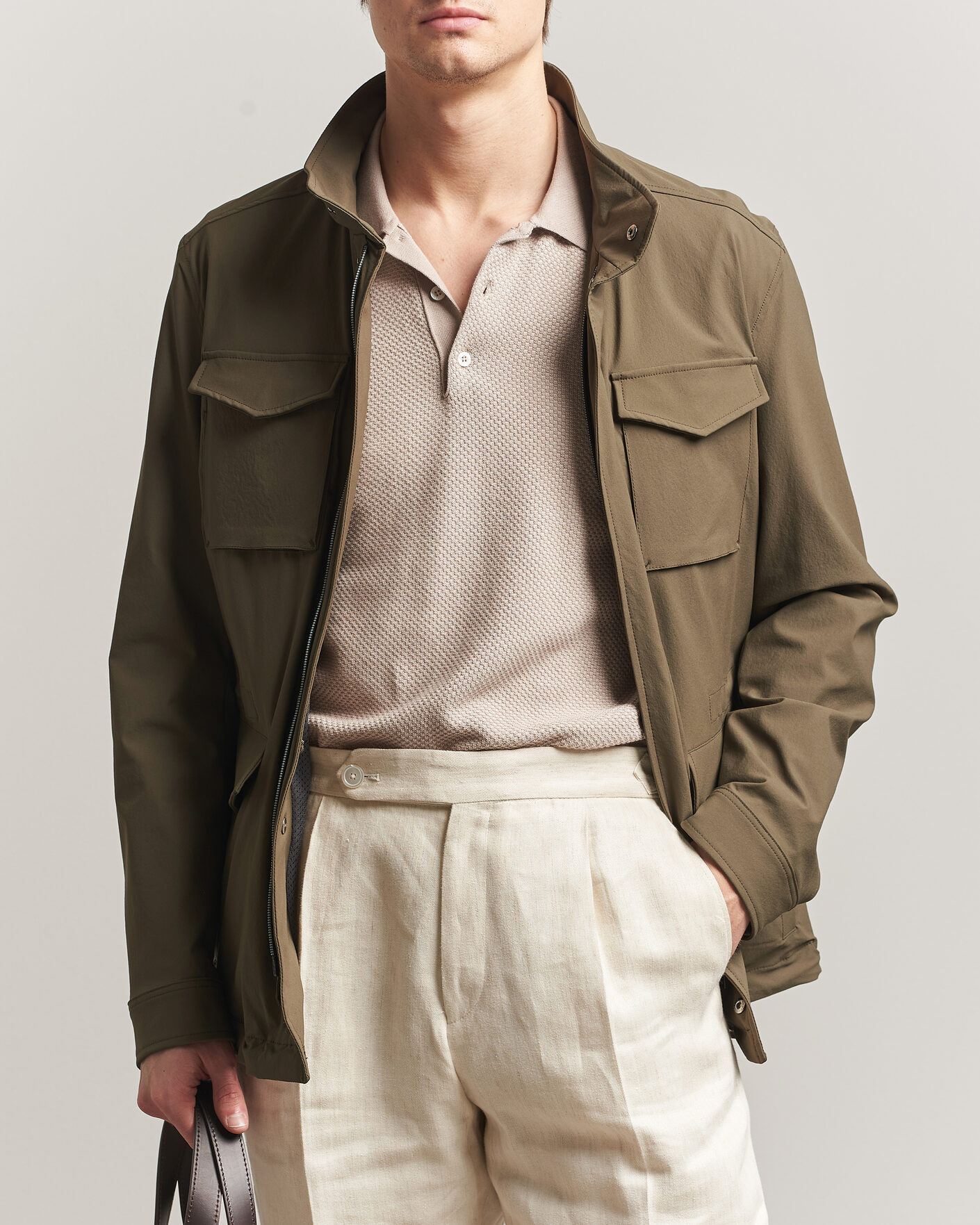 Herr | Jackor | Herno | Soft Nylon Field Jacket Military