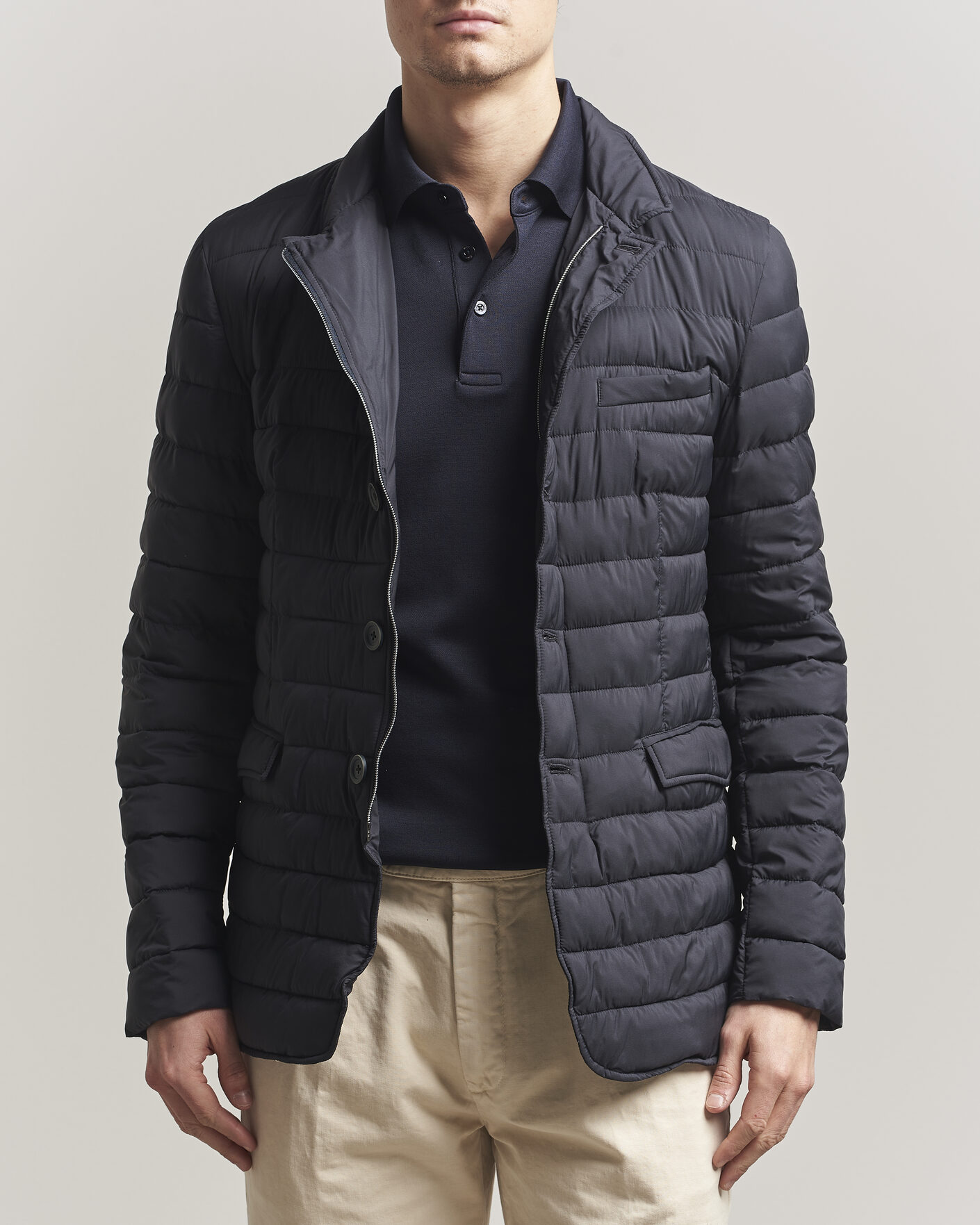 Herr | Jackor | Herno | Nuage Matt Nylon Blazer Navy