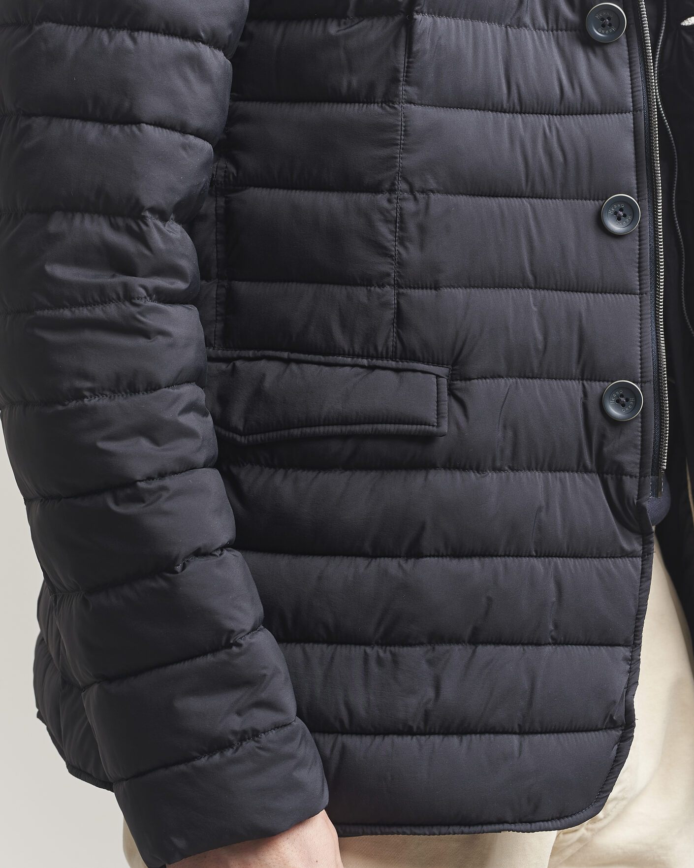 Herr | Jackor | Herno | Nuage Matt Nylon Blazer Navy