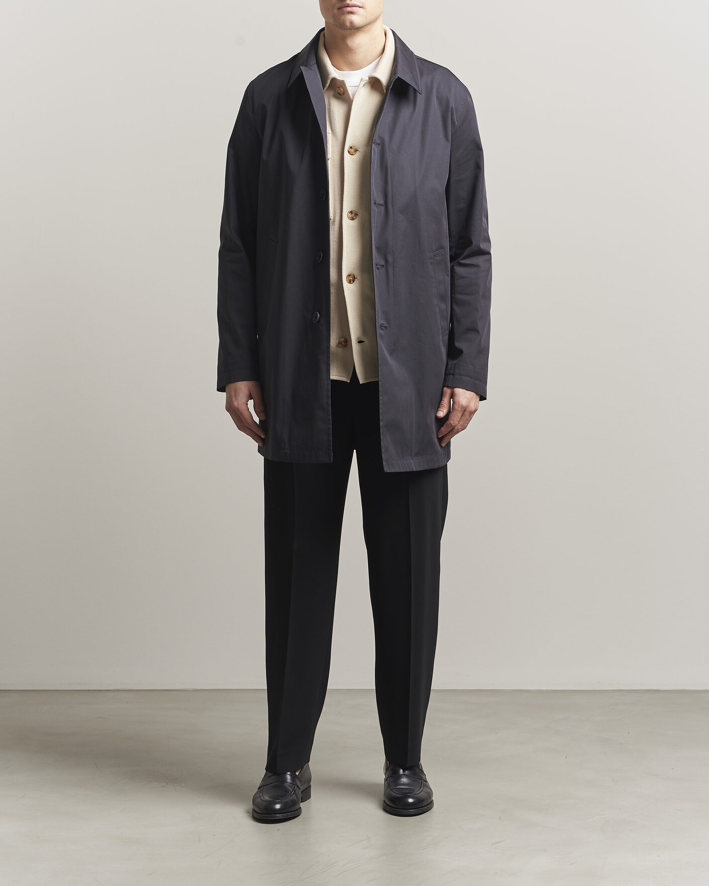 Herr | Jackor | Herno | Cotton Car Coat Navy