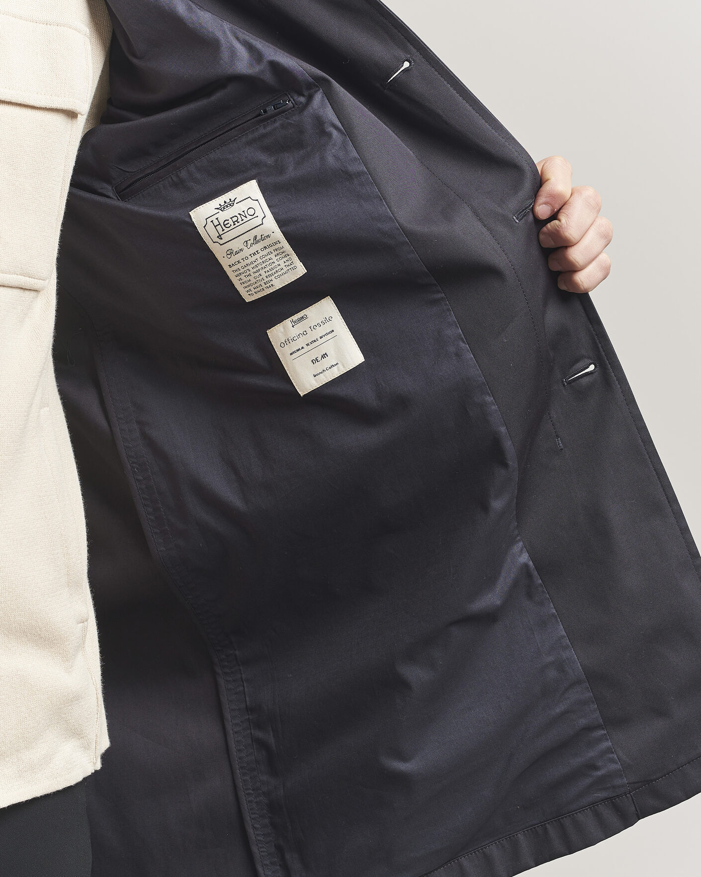 Herr | Jackor | Herno | Cotton Car Coat Navy