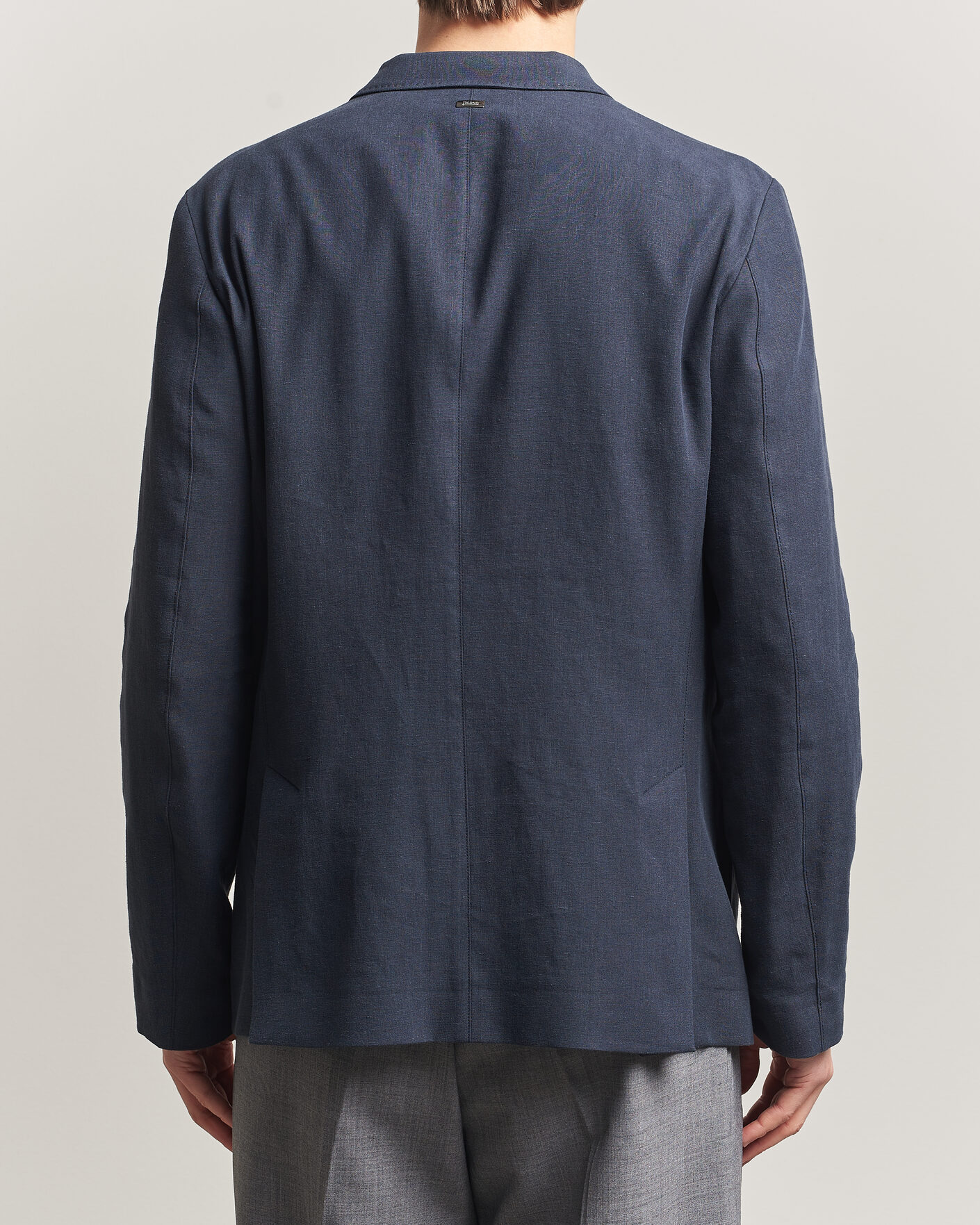 Herr | Kavajer | Herno | Cotton/Linen Blazer Navy