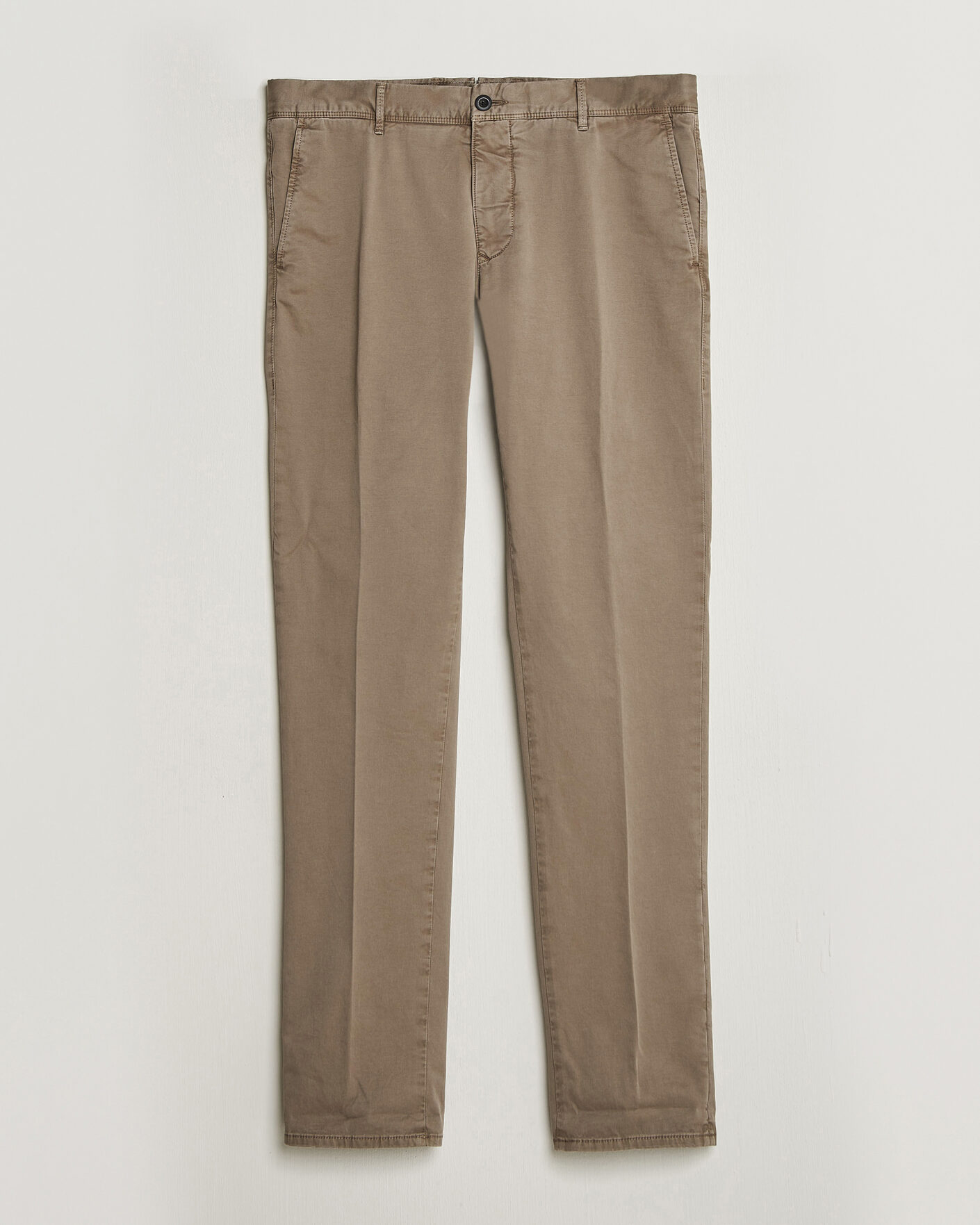 Herr | Byxor | Incotex | Slim Fit Garment Dyed Slacks Taupe