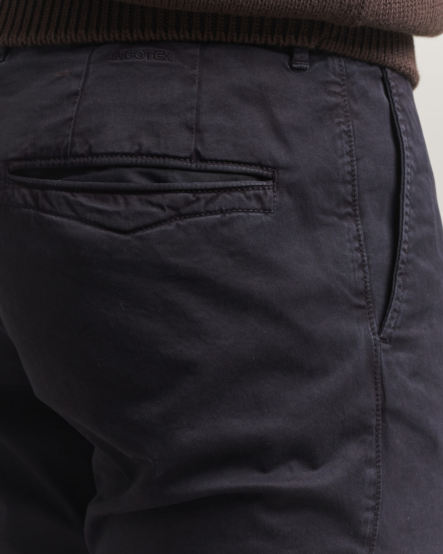 Herr | Byxor | Incotex | Slim Fit Garment Dyed Slacks Navy
