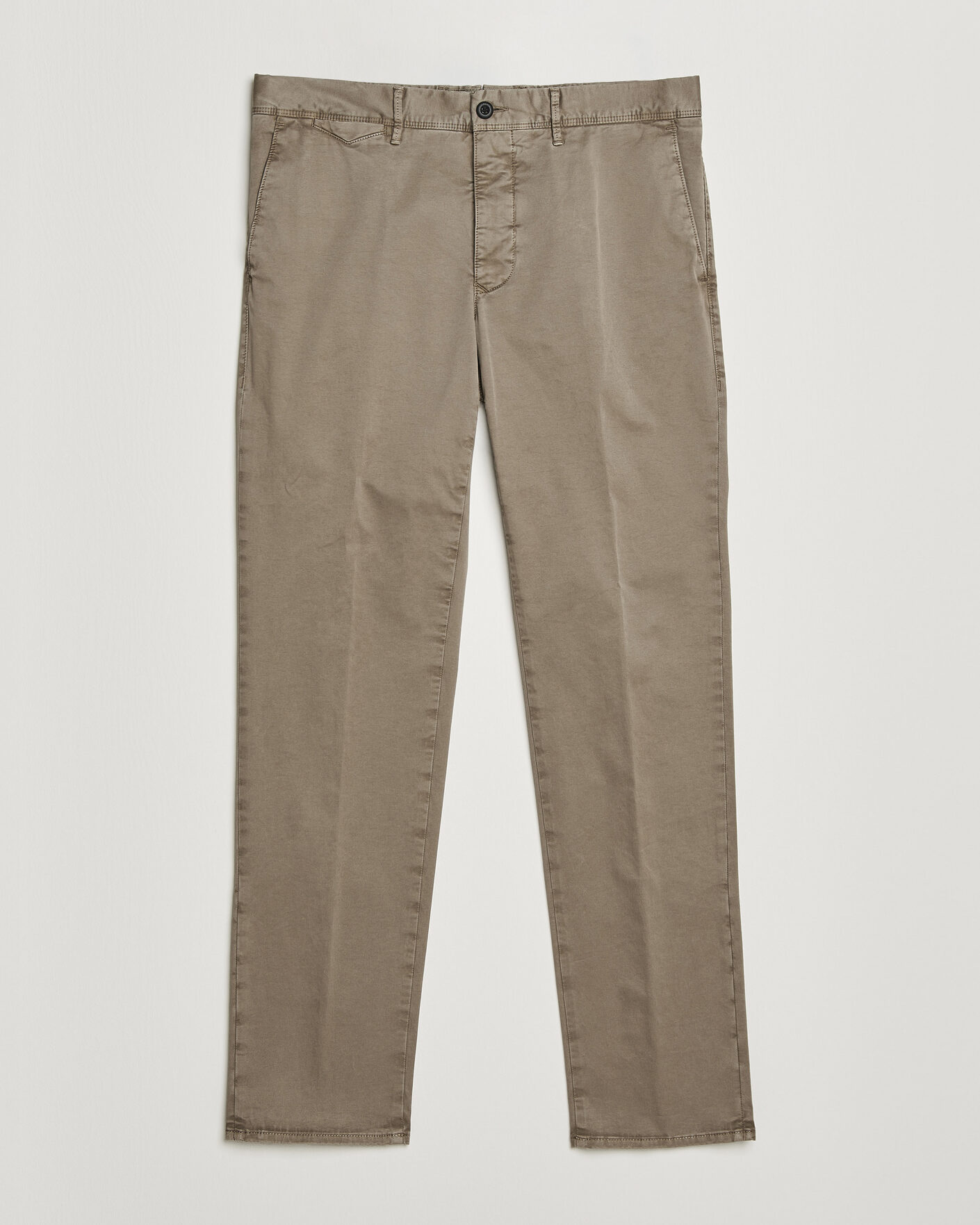 Herr | Byxor | Incotex | Regular Fit Garment Dyed Slacks Brown