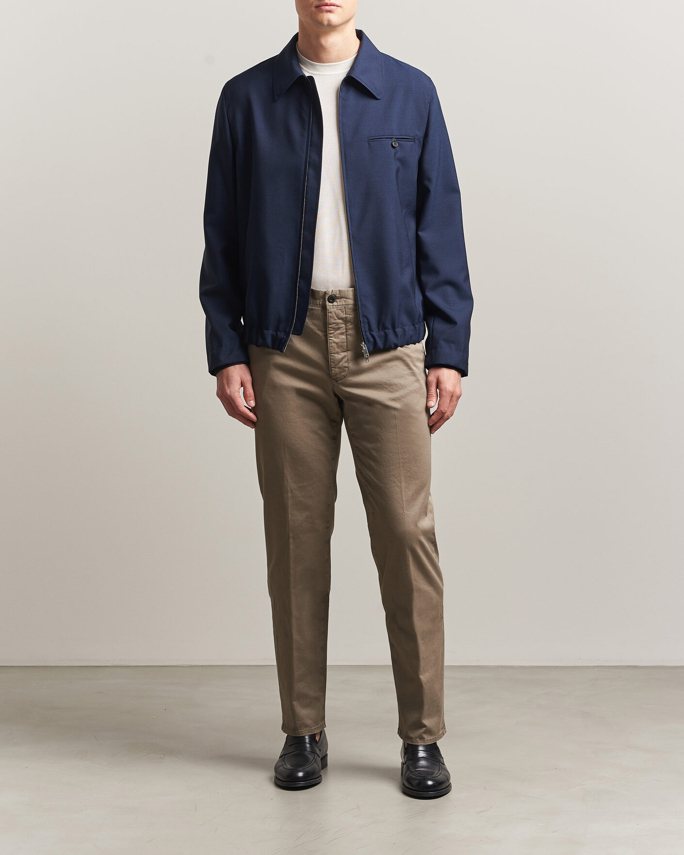 Herr | Byxor | Incotex | Regular Fit Garment Dyed Slacks Brown