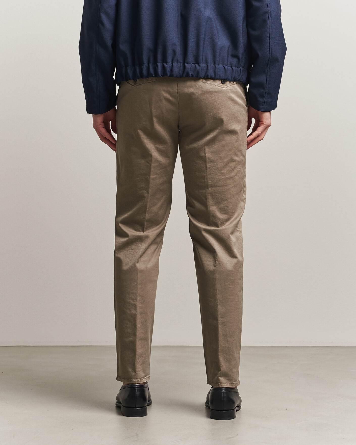 Herr | Byxor | Incotex | Regular Fit Garment Dyed Slacks Brown