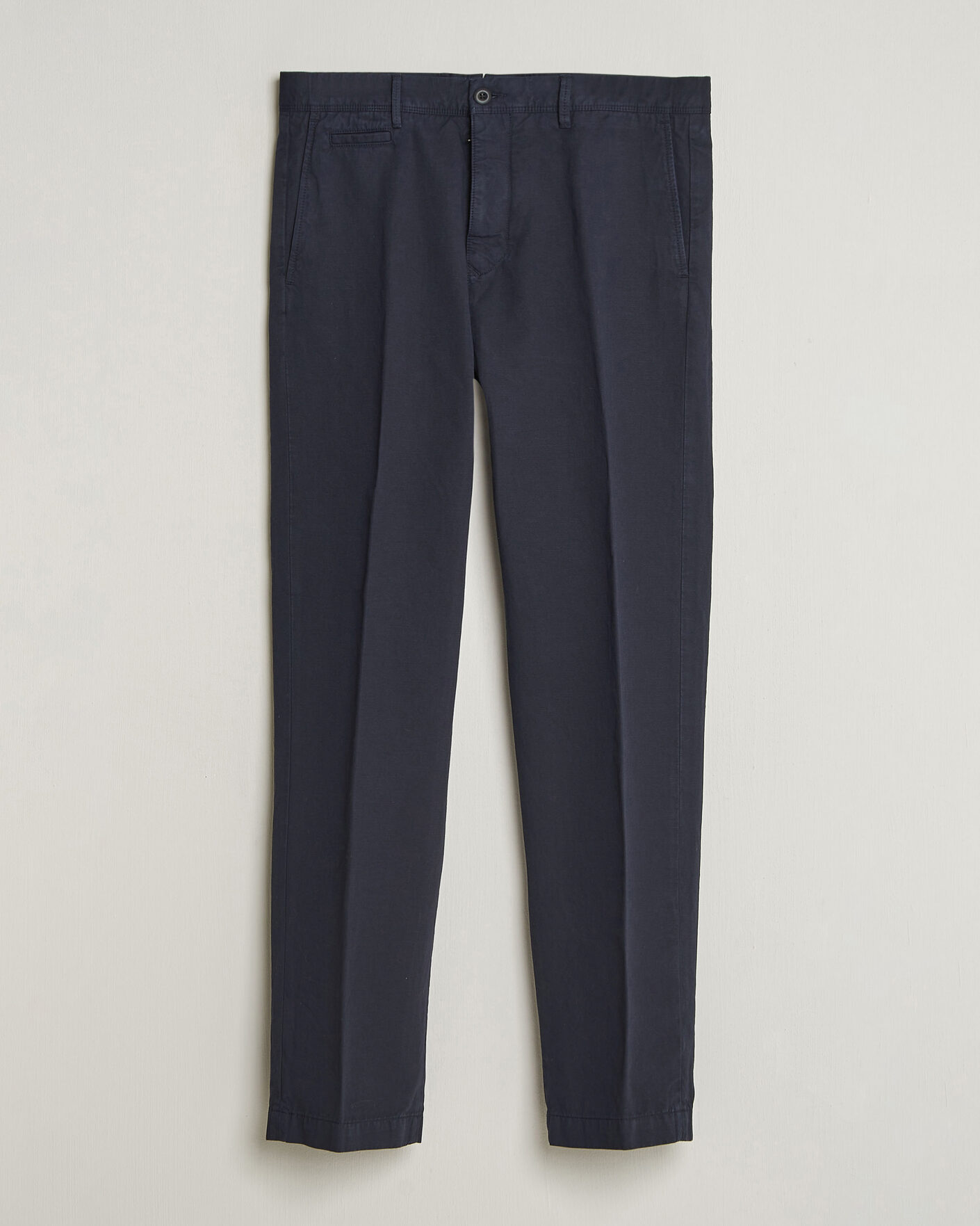 Herr | Byxor | Incotex | Regular Fit Cotton/Linen Slacks Navy