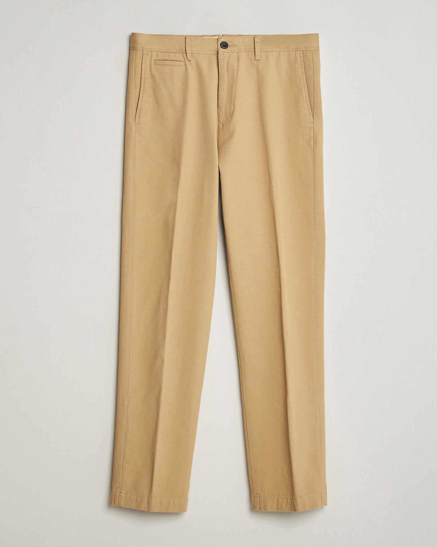 Herr | Byxor | Incotex | Regular Fit Uniform Cotton Slacks Khaki