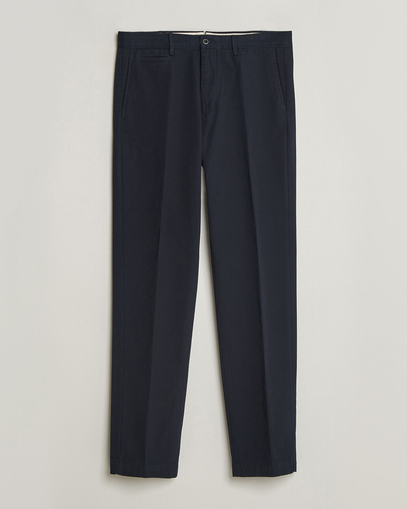 Herr | Byxor | Incotex | Regular Fit Uniform Cotton Slacks Navy