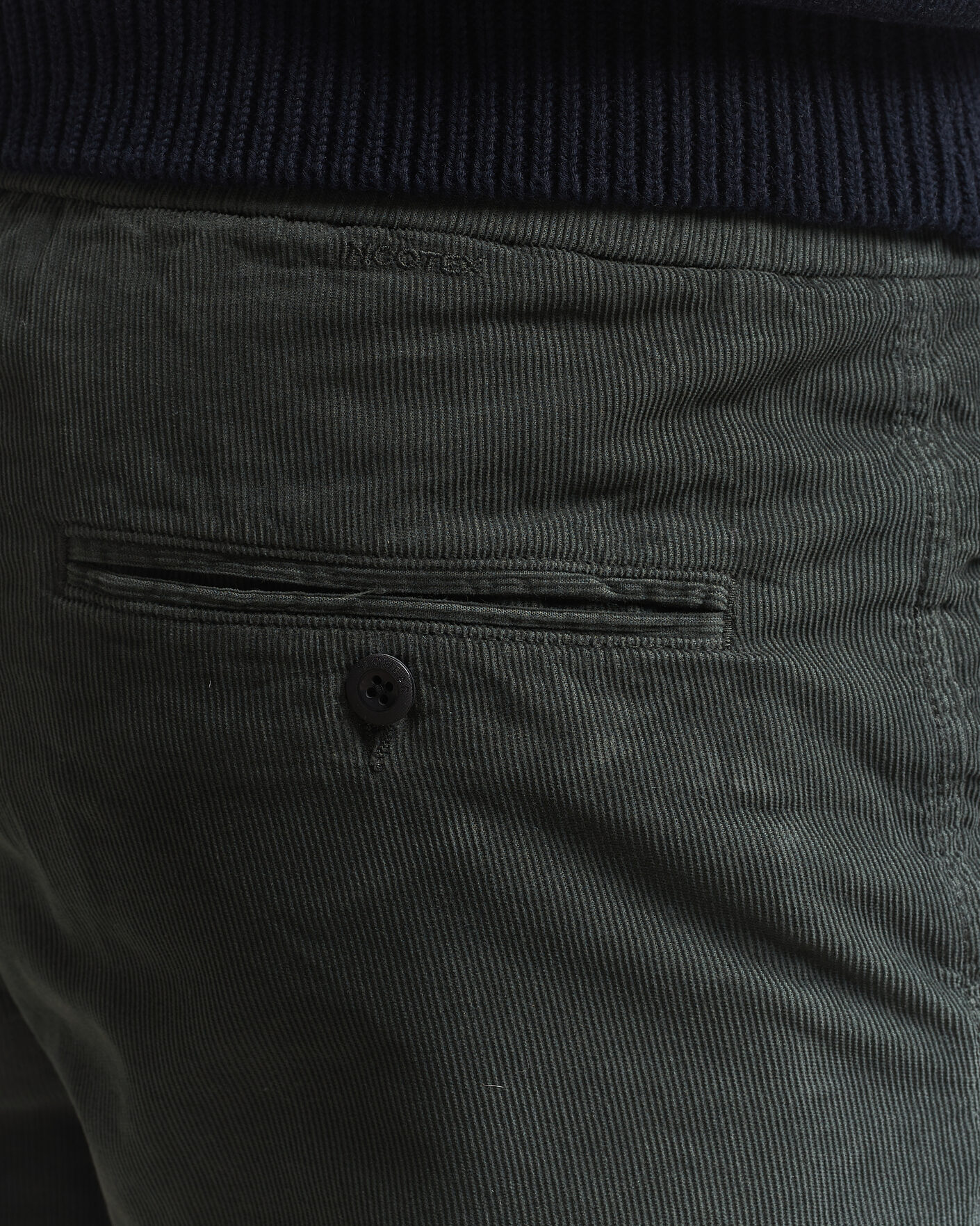 Herr | Shorts | Incotex | Baby Corduroy Drawstring Shorts Dark Green