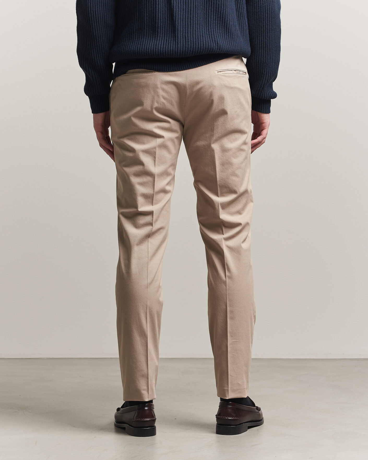 Herr | Byxor | Incotex | Slim Fit Comfort Chinos Sand