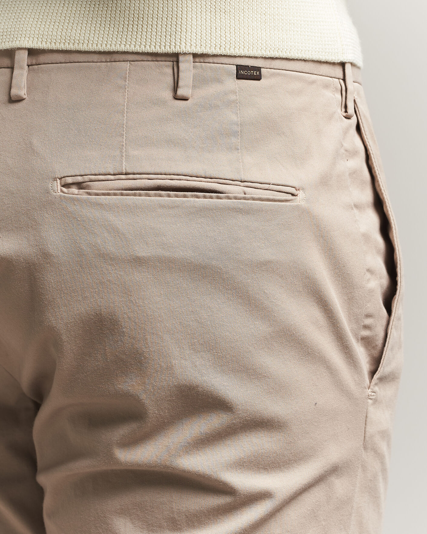Herr | Byxor | Incotex | Slim Fit Comfort Chinos Sand