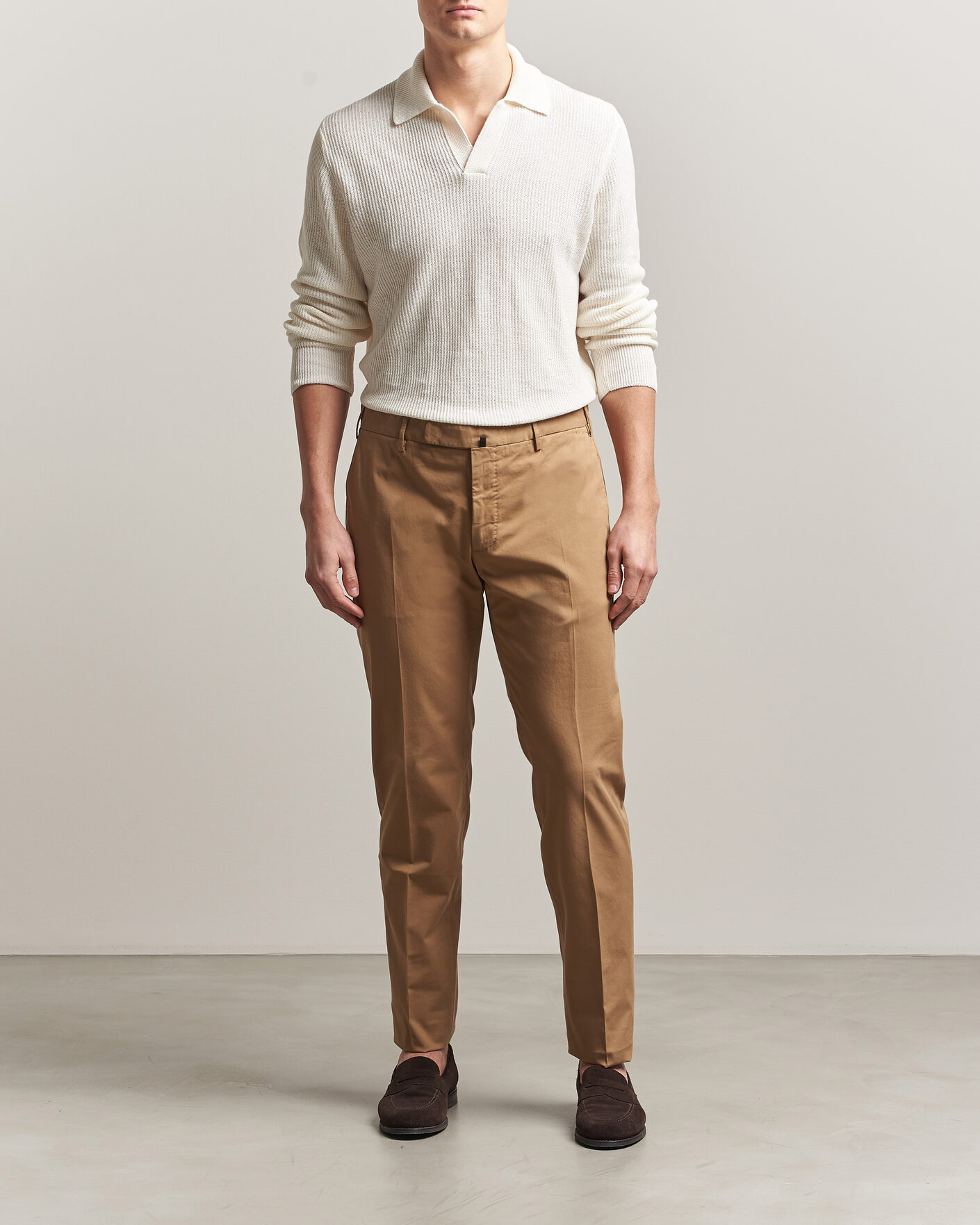 Herr | Byxor | Incotex | Slim Fit Comfort Chinos Khaki