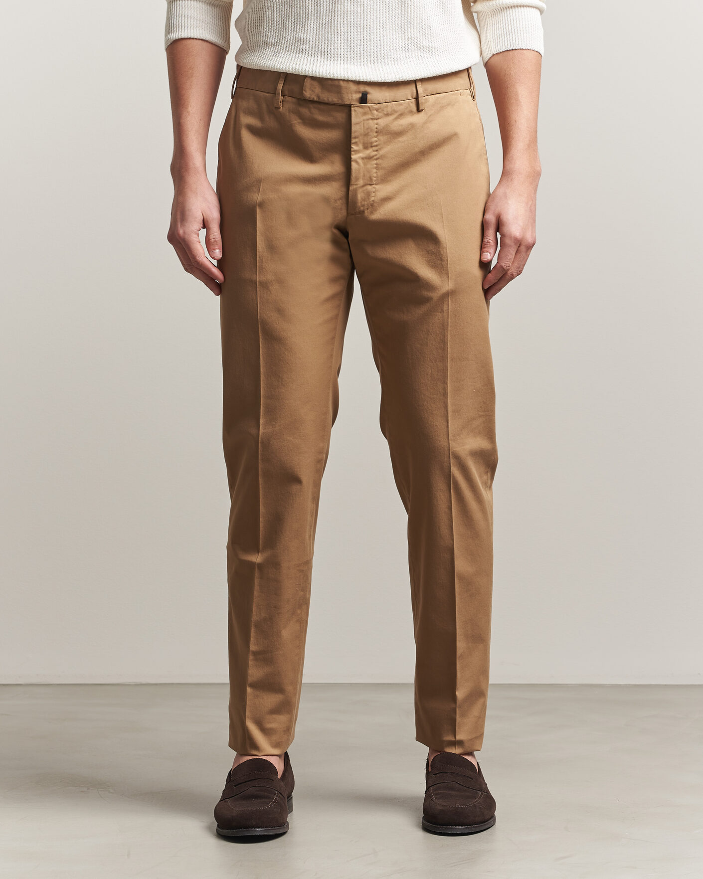 Herr | Byxor | Incotex | Slim Fit Comfort Chinos Khaki