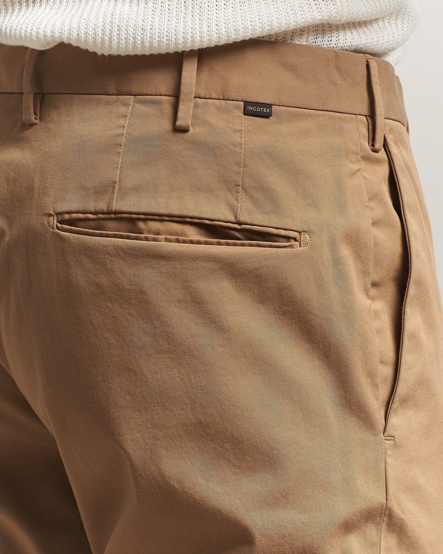 Herr | Byxor | Incotex | Slim Fit Comfort Chinos Khaki