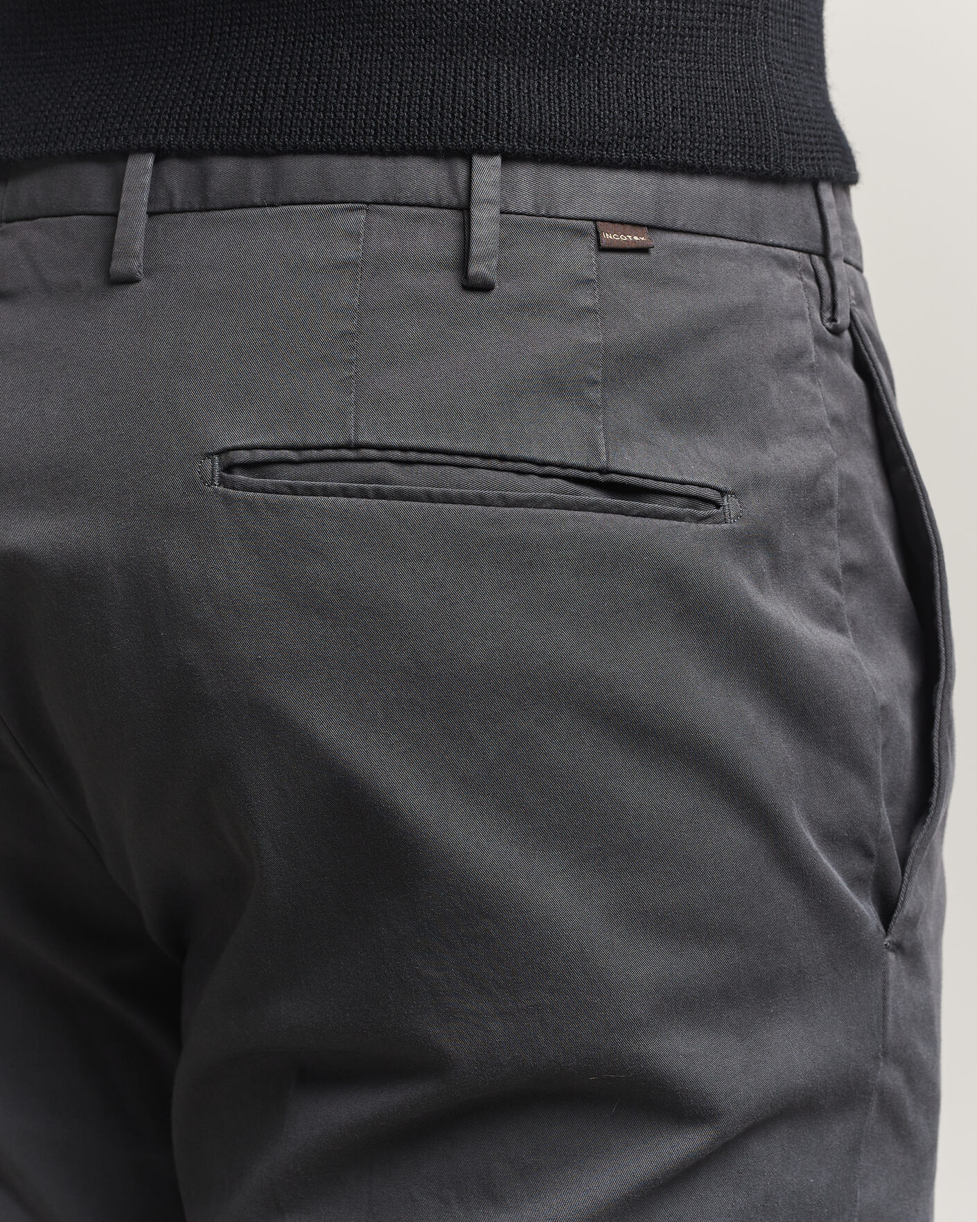Herr | Byxor | Incotex | Slim Fit Comfort Chinos Dark Grey