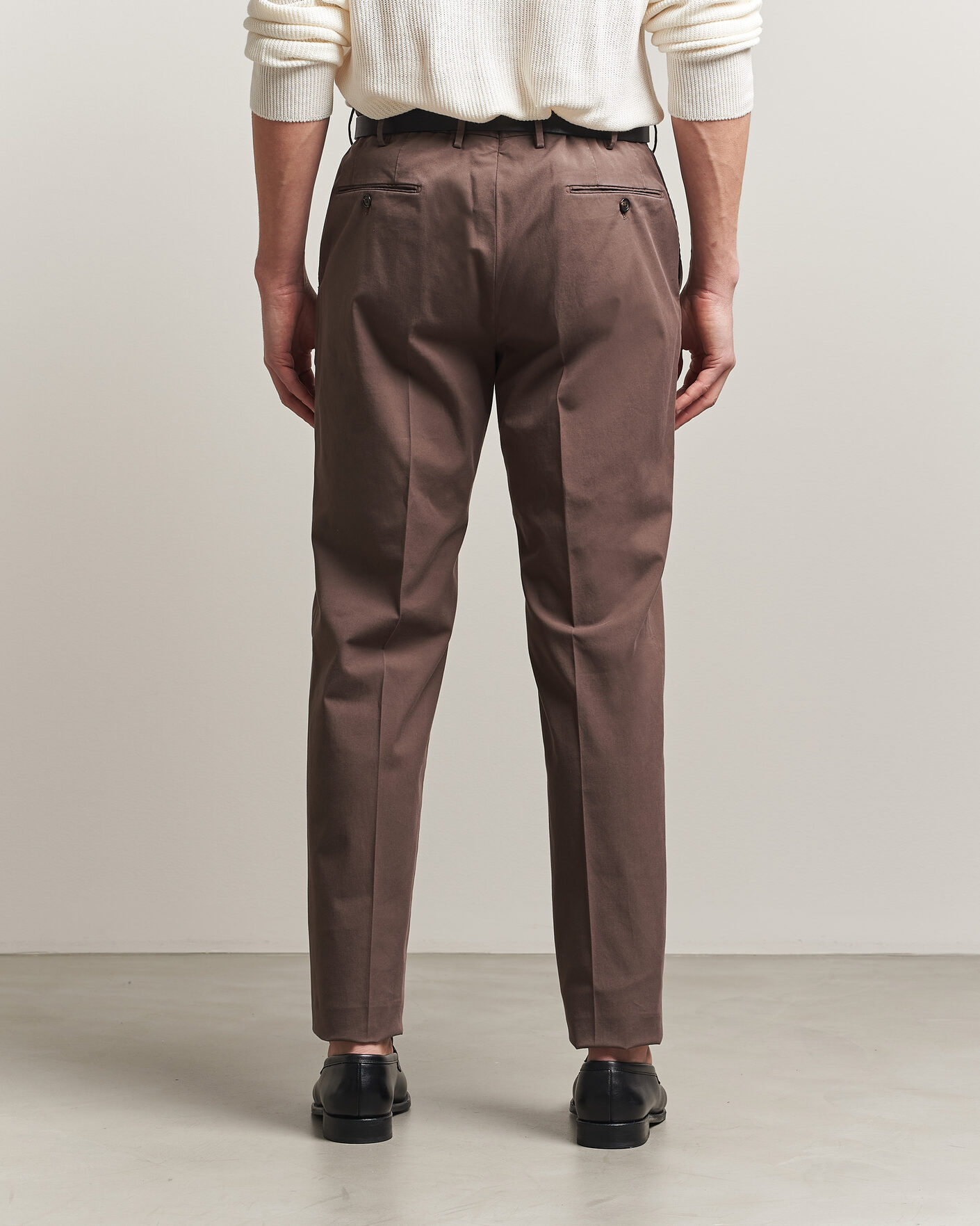 Herr | Byxor | Incotex | Regular Fit Comfort Chinos Dark Brown