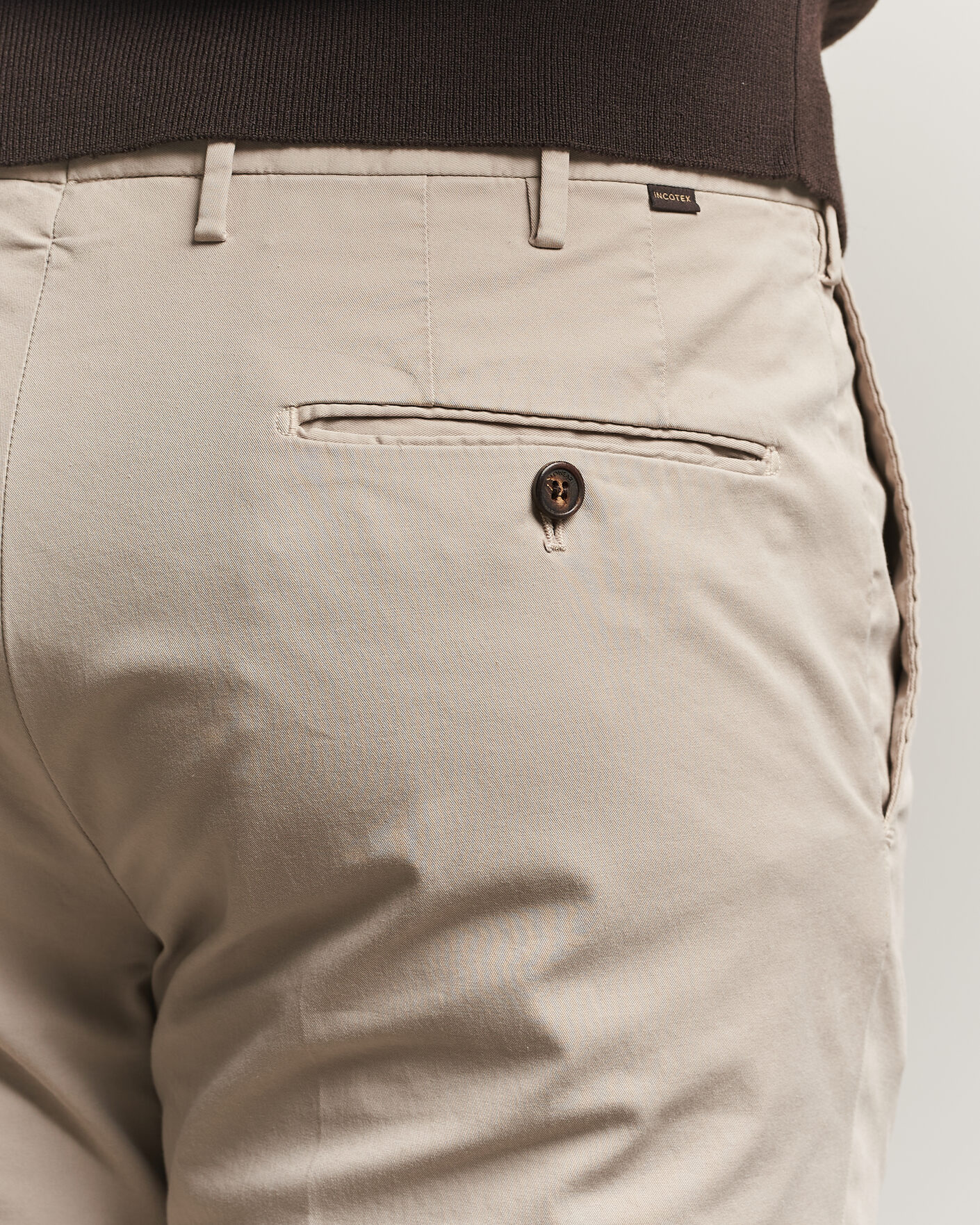 Herr | Byxor | Incotex | Regular Fit Comfort Chinos Sand