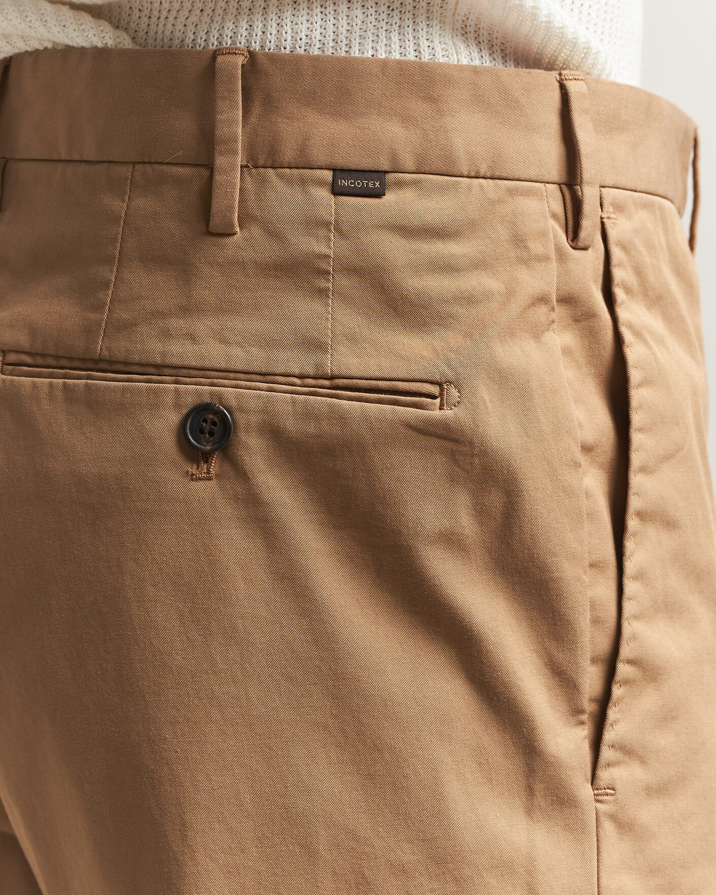 Herr | Byxor | Incotex | Regular Fit Comfort Chinos Khaki