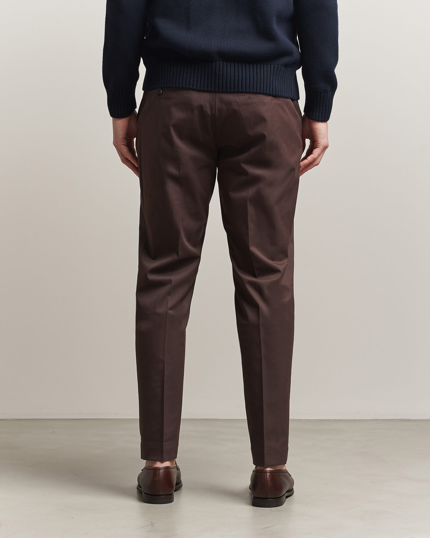 Herr | Byxor | Incotex | Regular Fit Flexgab Cotton Chinos Dark Brown