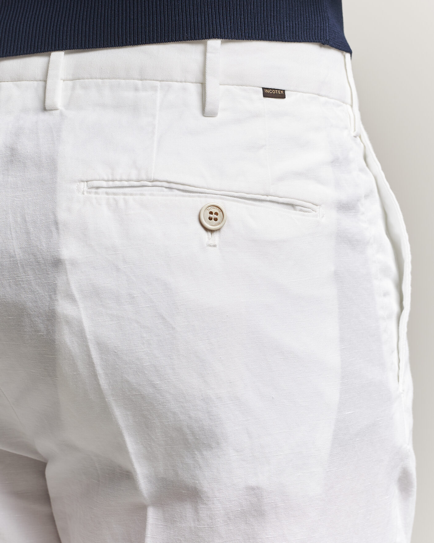 Herr | Byxor | Incotex | Regular Fit Chinolino Trousers White