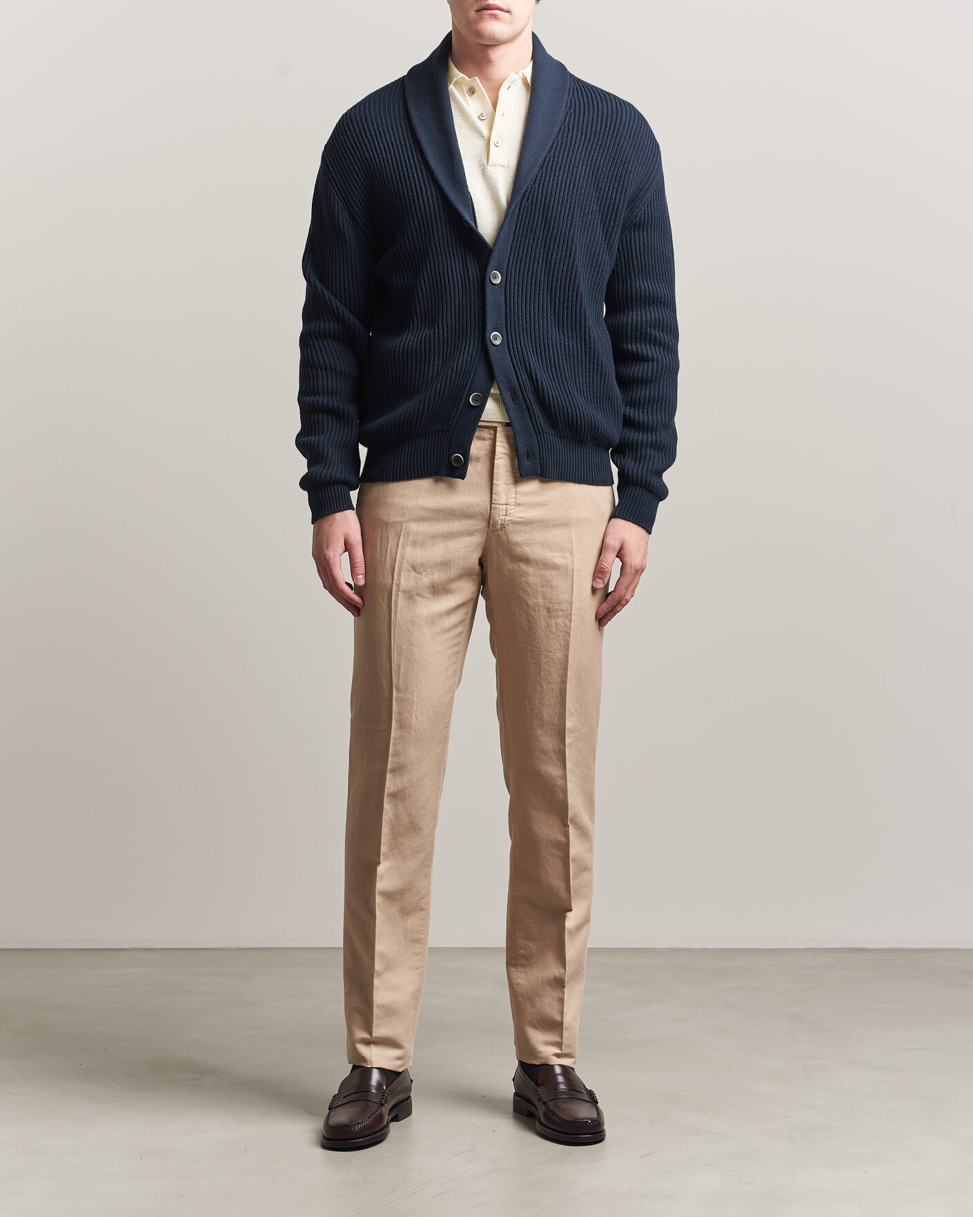 Herr | Byxor | Incotex | Regular Fit Chinolino Trousers Beige