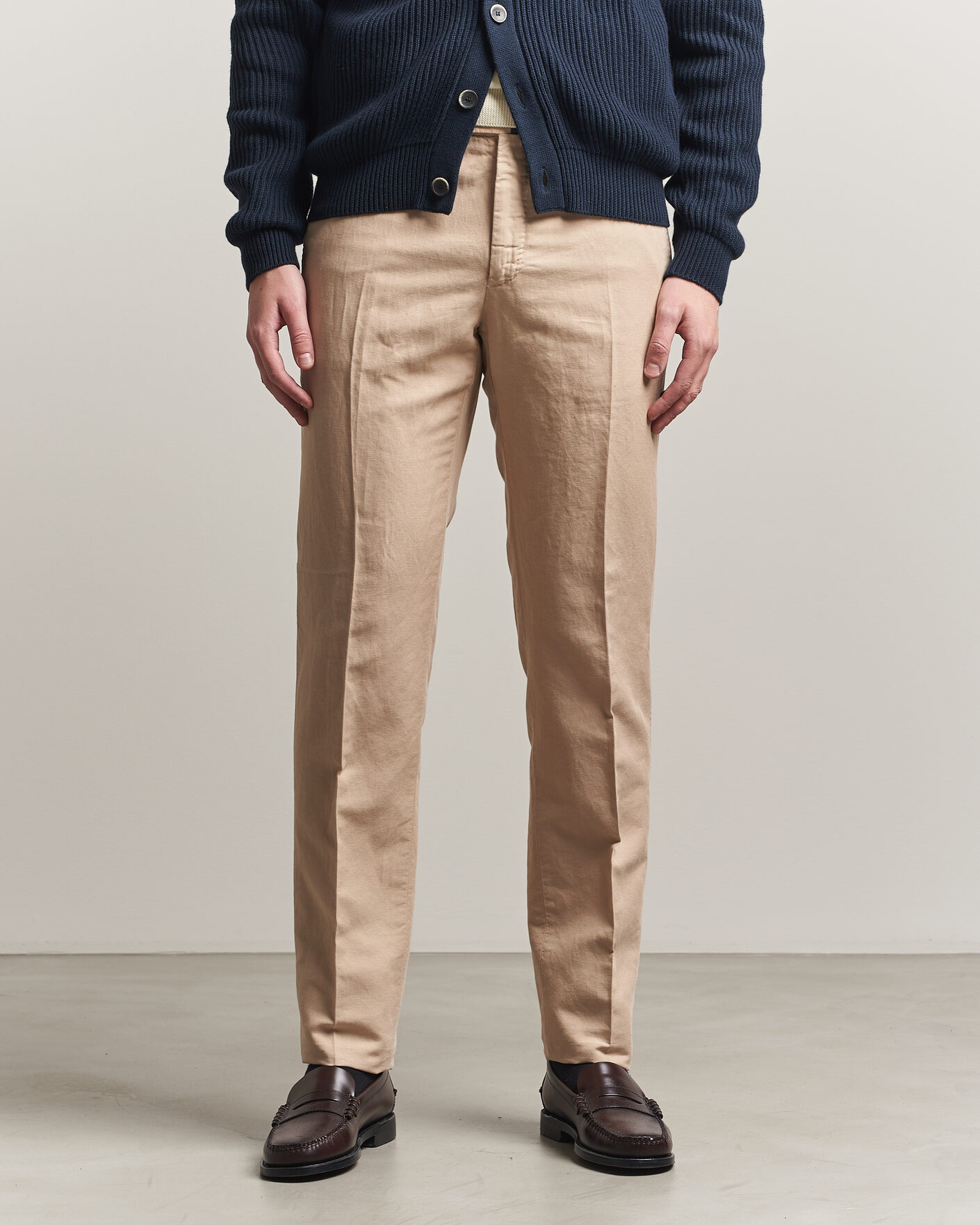Herr | Byxor | Incotex | Regular Fit Chinolino Trousers Beige