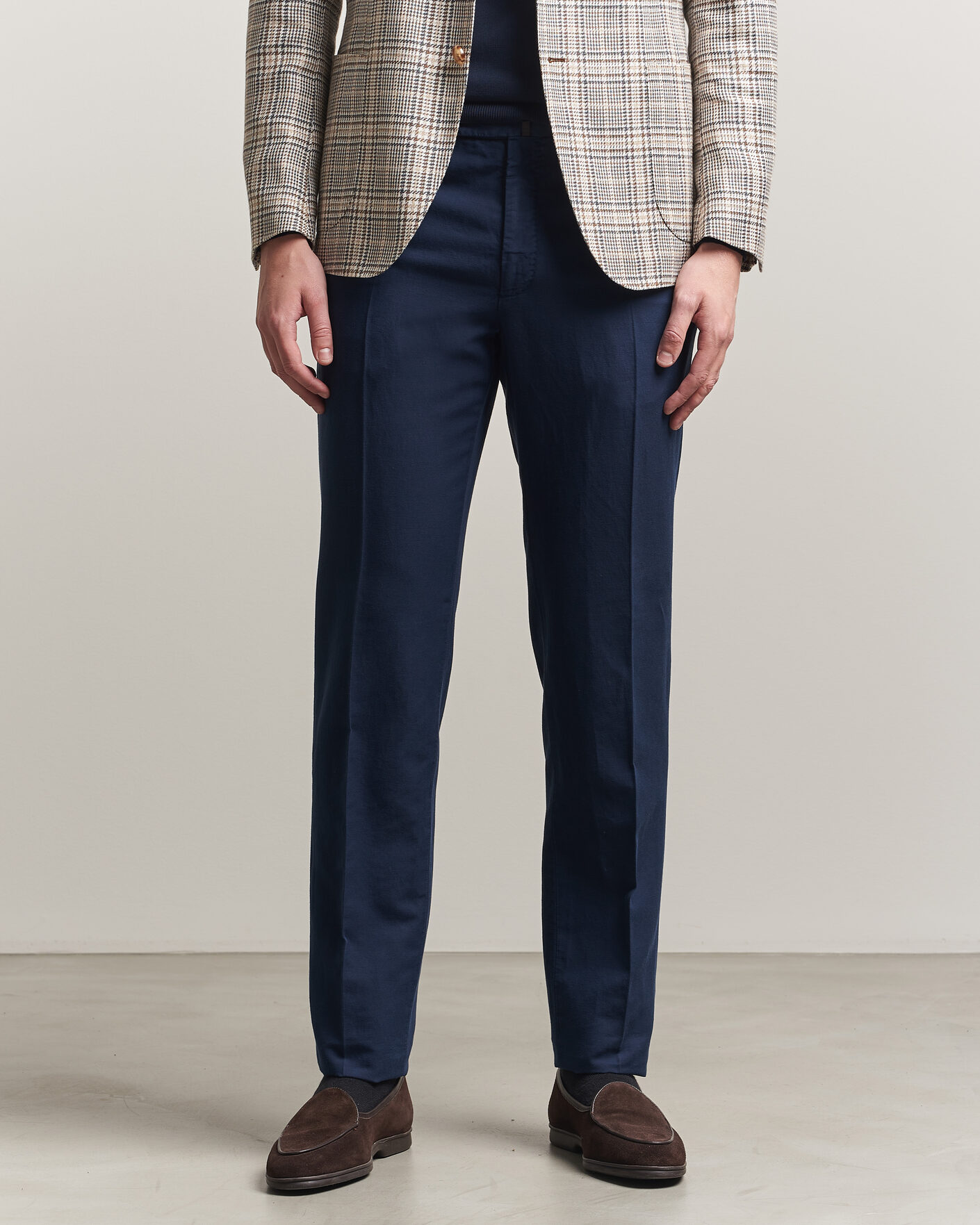 Herr | Byxor | Incotex | Regular Fit Chinolino Trousers Navy