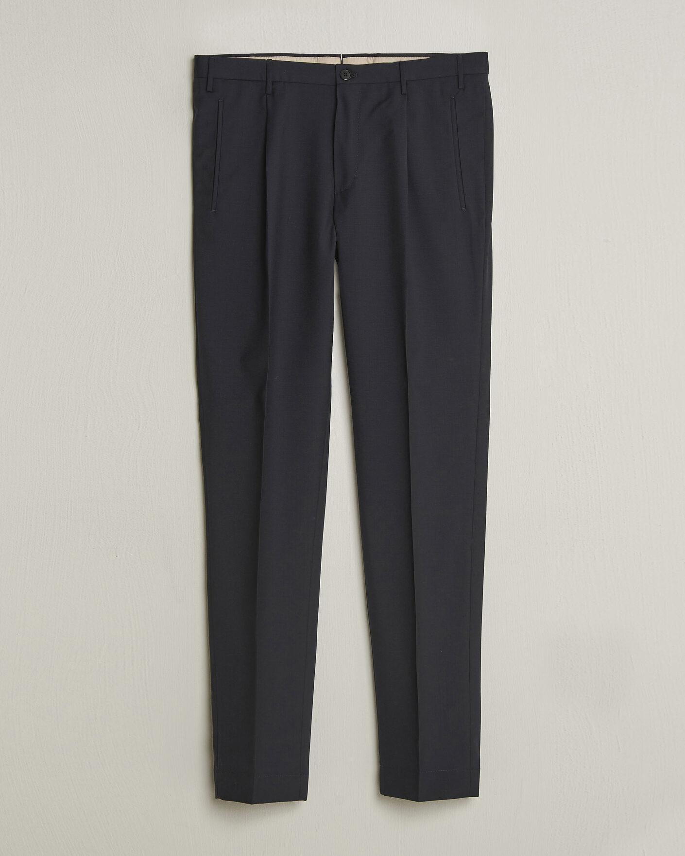 Herr | Byxor | Incotex | Regular Fit Super 100s Wool Pants Blue