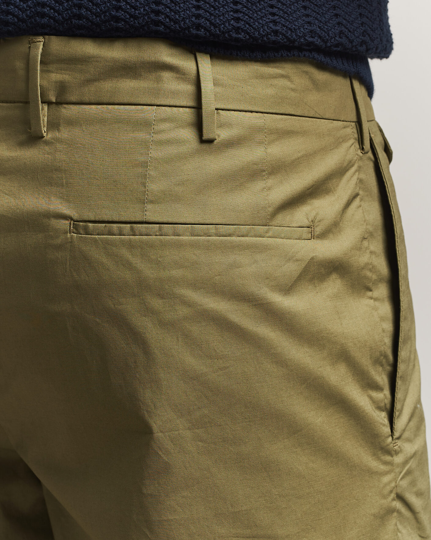 Herr | Shorts | Incotex | Cotton Poplin Shorts Olive