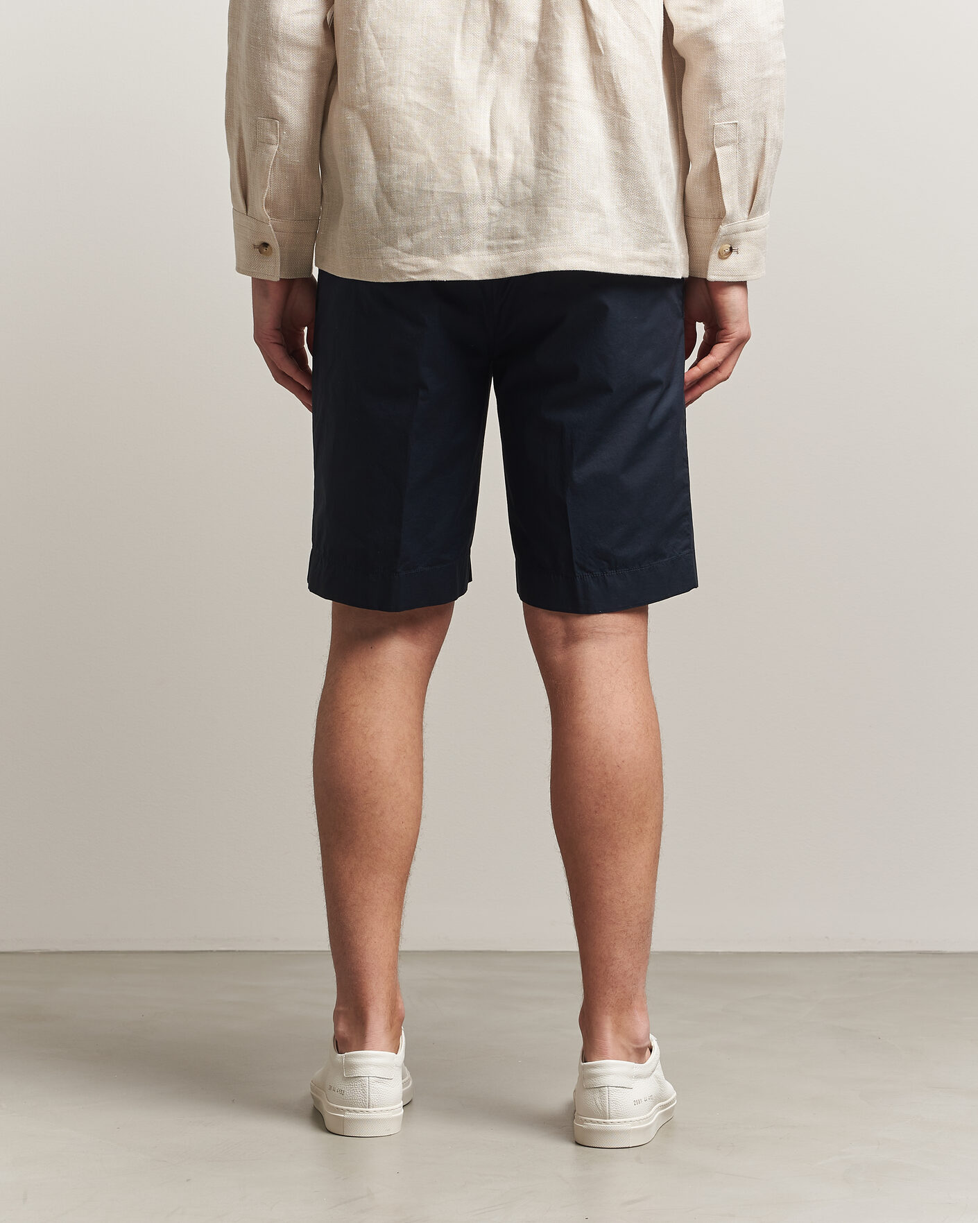 Herr | Shorts | Incotex | Cotton Poplin Shorts Navy