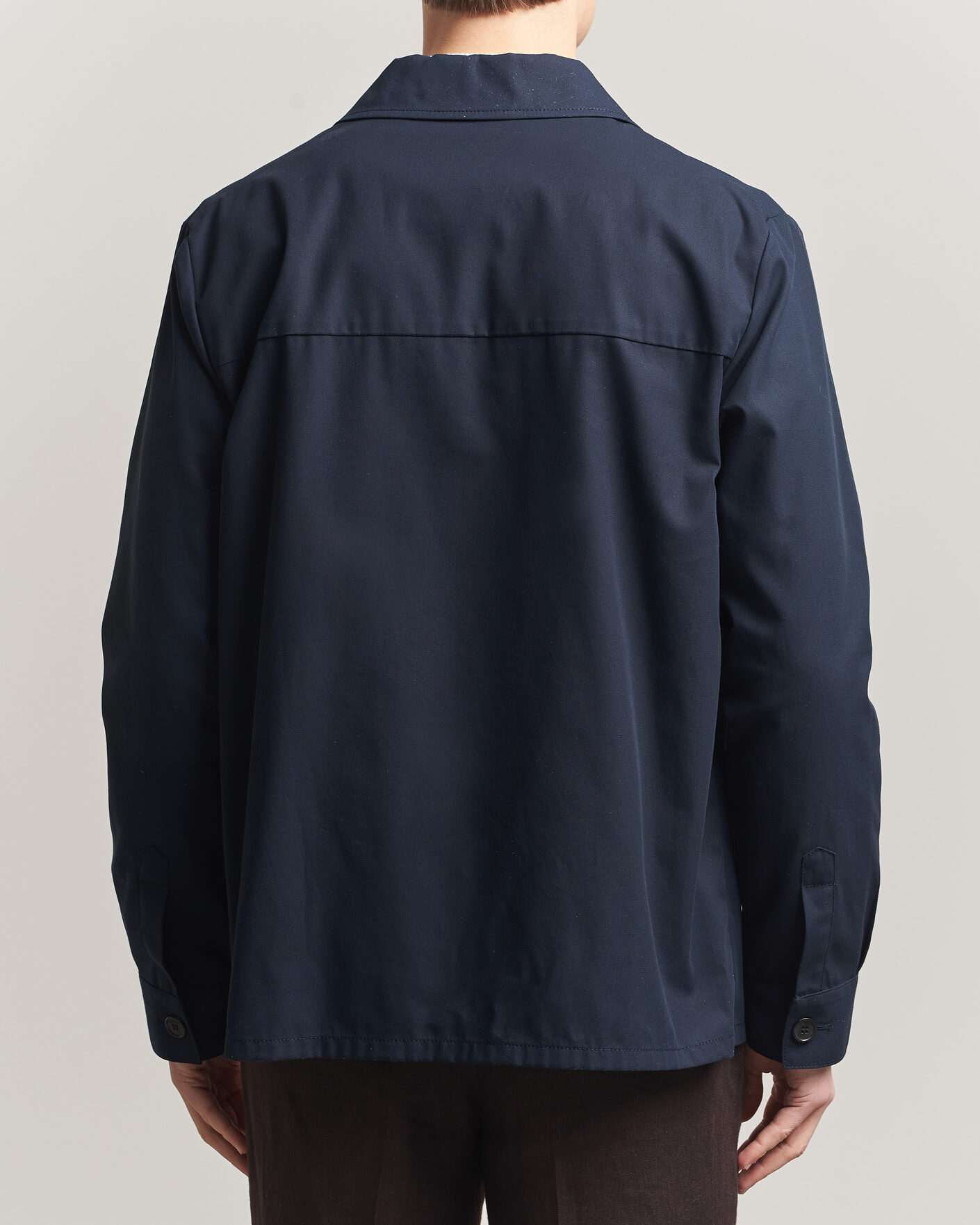Herr | Skjortor | Incotex | Ice Cotton Twill Overshirt Navy