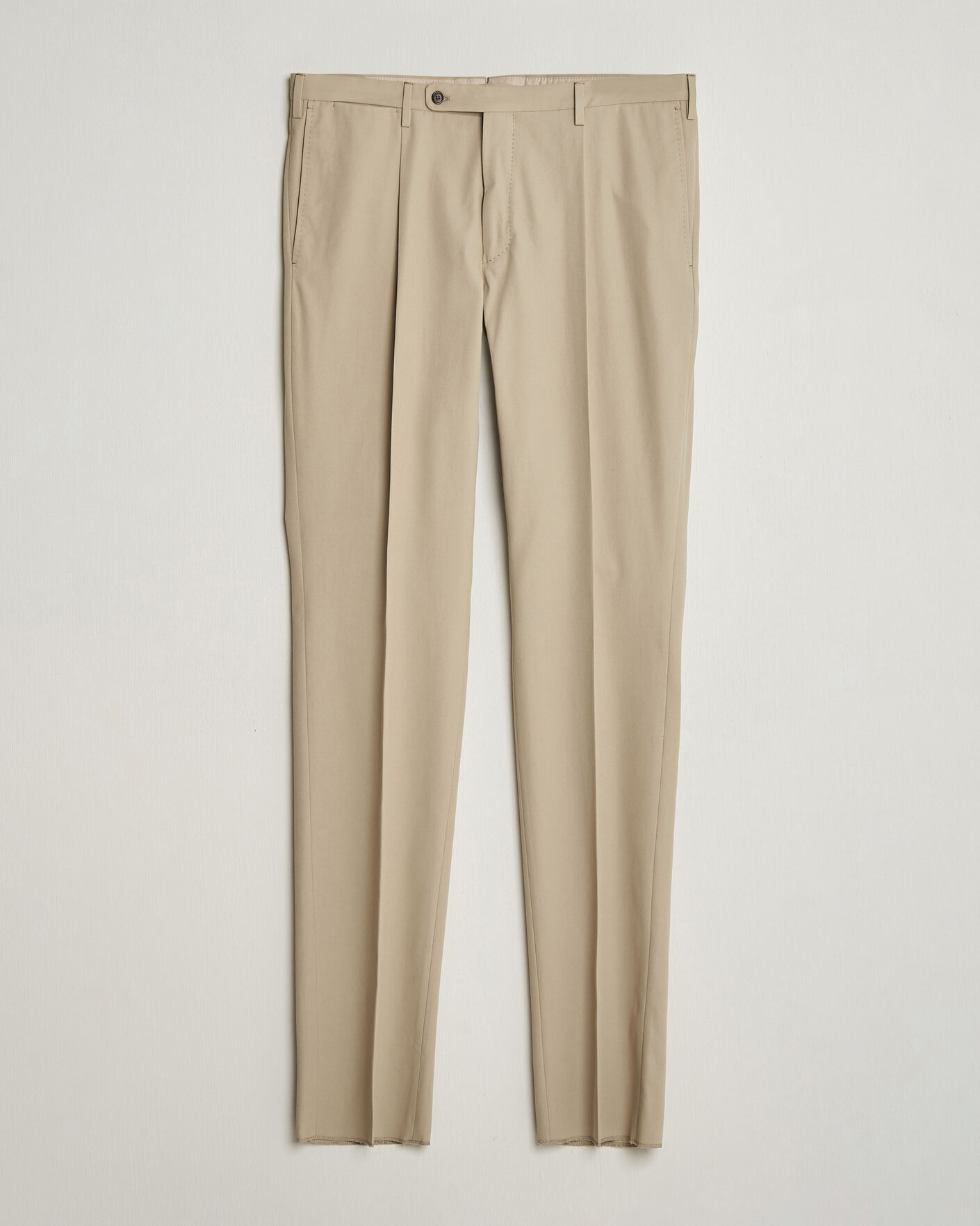 Herr | Byxor | Incotex | Ice Cotton Twill Pants Sand