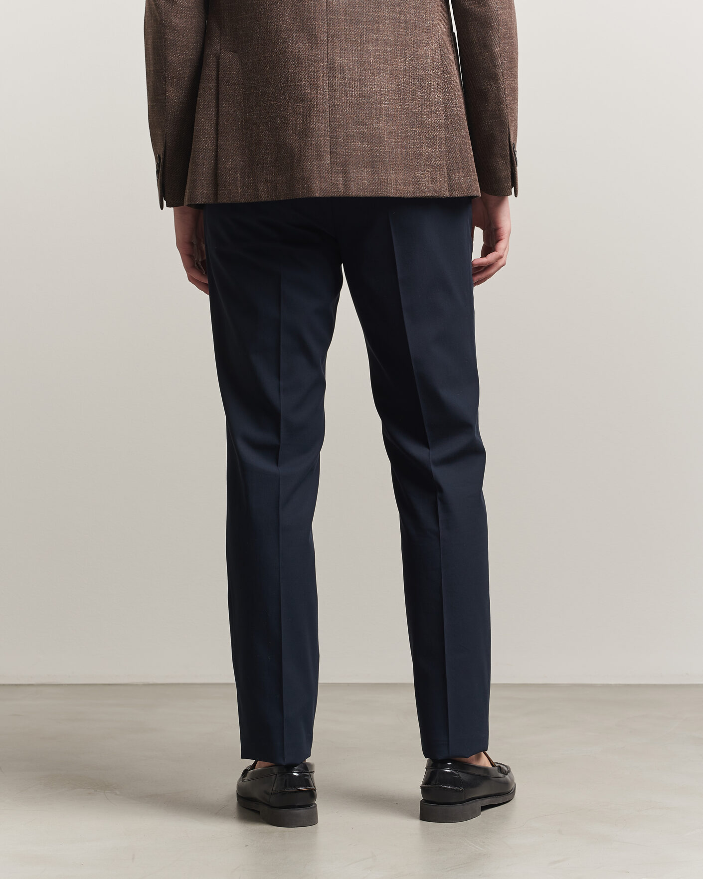 Herr | Byxor | Incotex | Ice Cotton Twill Pants Navy