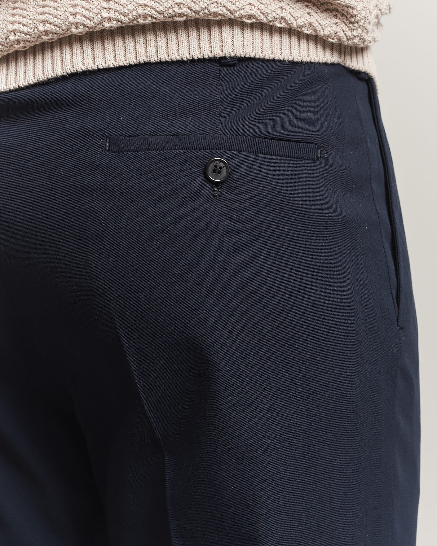 Herr | Byxor | Incotex | Ice Cotton Twill Pants Navy